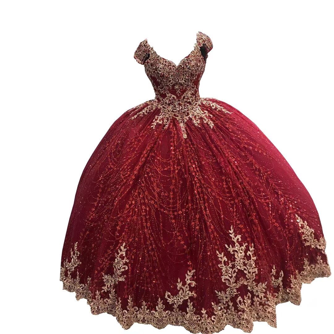 Sparkly Tulle Quinceanera Dress with Floral Applique - Cap Sleeve Sweet 16 Prom Gown Corset Back 2025 | Perfect for Quinceañeras, Prom Nights & Special Occasions