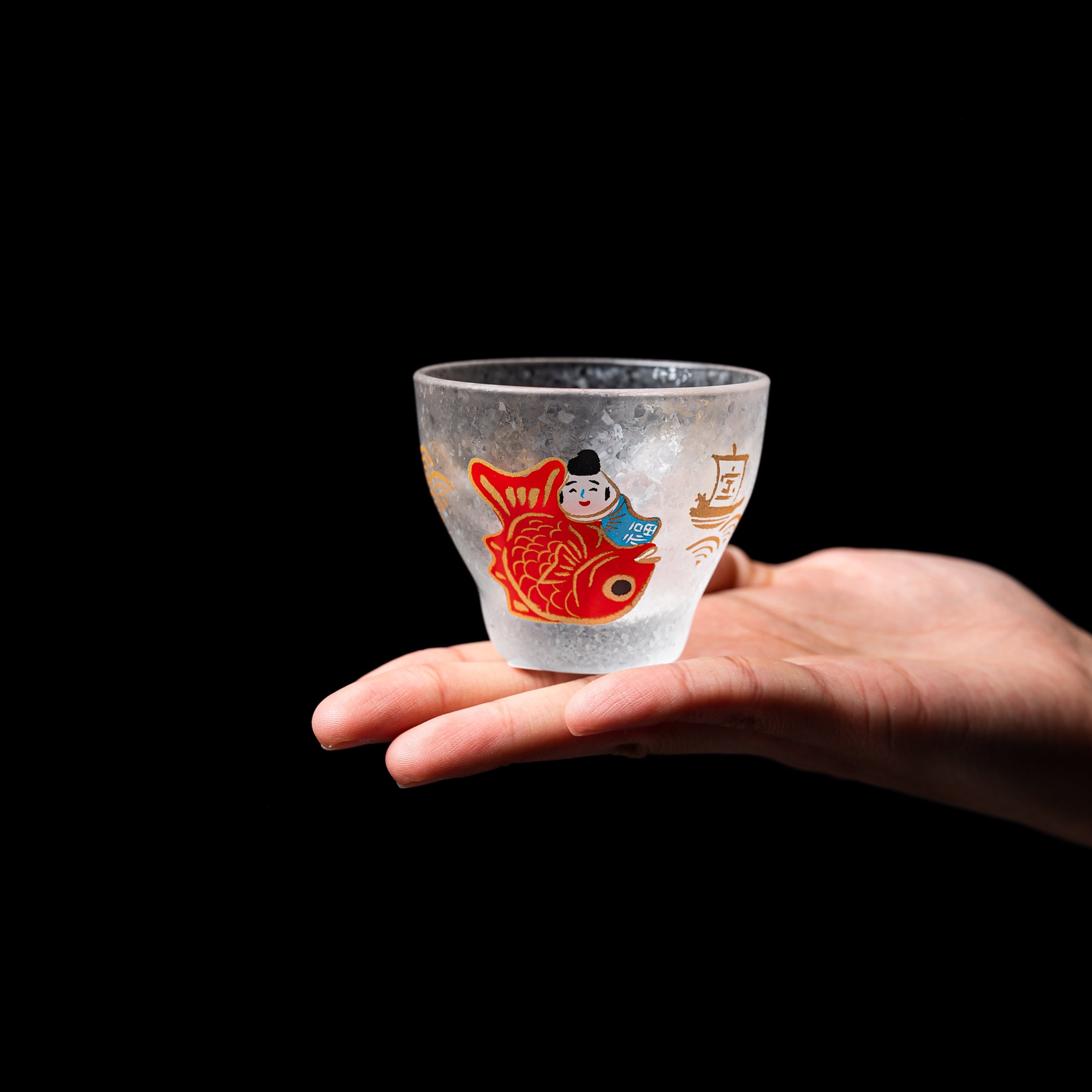 Lucky Charms Sake Cup - Traditional Japanese Bream Fish Design Ceremonial Cup for Celebrations | Perfect for Weddings, New Year & Special Occasions