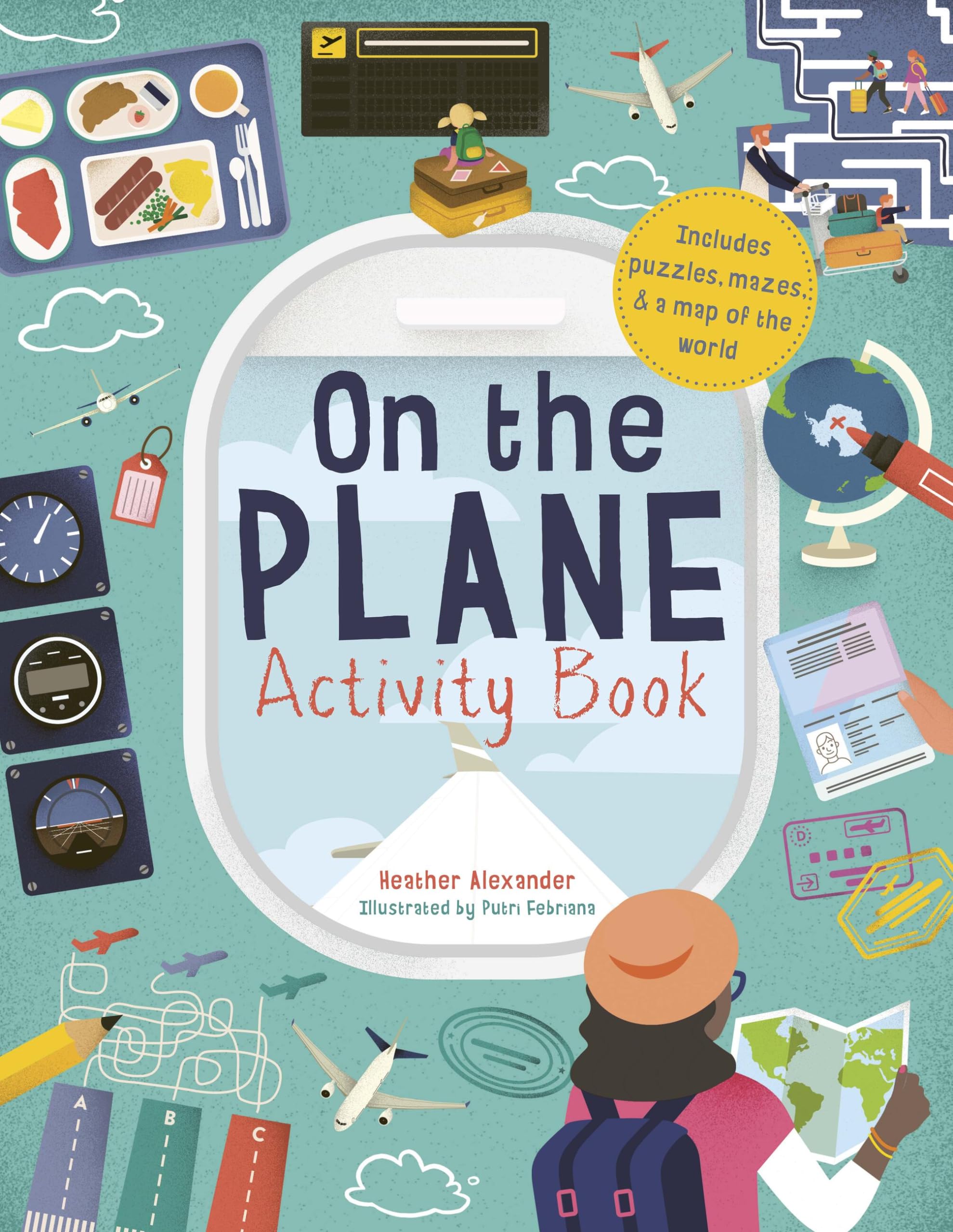Kids Travel Activity Book - Puzzles, Mazes & Dot-to-Dots for Airplane Fun