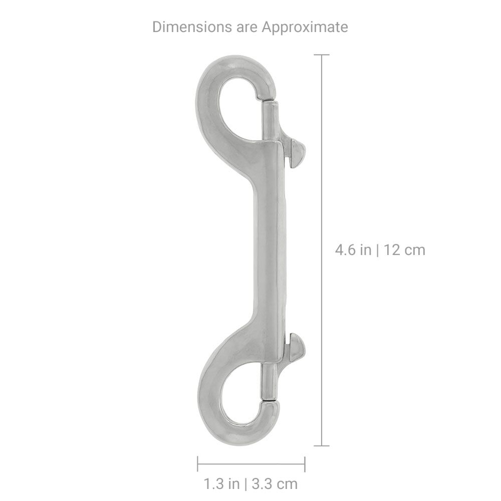OTA Sports Stainless Steel Double Eye Large Sliding Bolt Snap 4.6in/12.0cm - Heavy Duty Marine Hardware for Boating, Fishing & Outdoor Gear