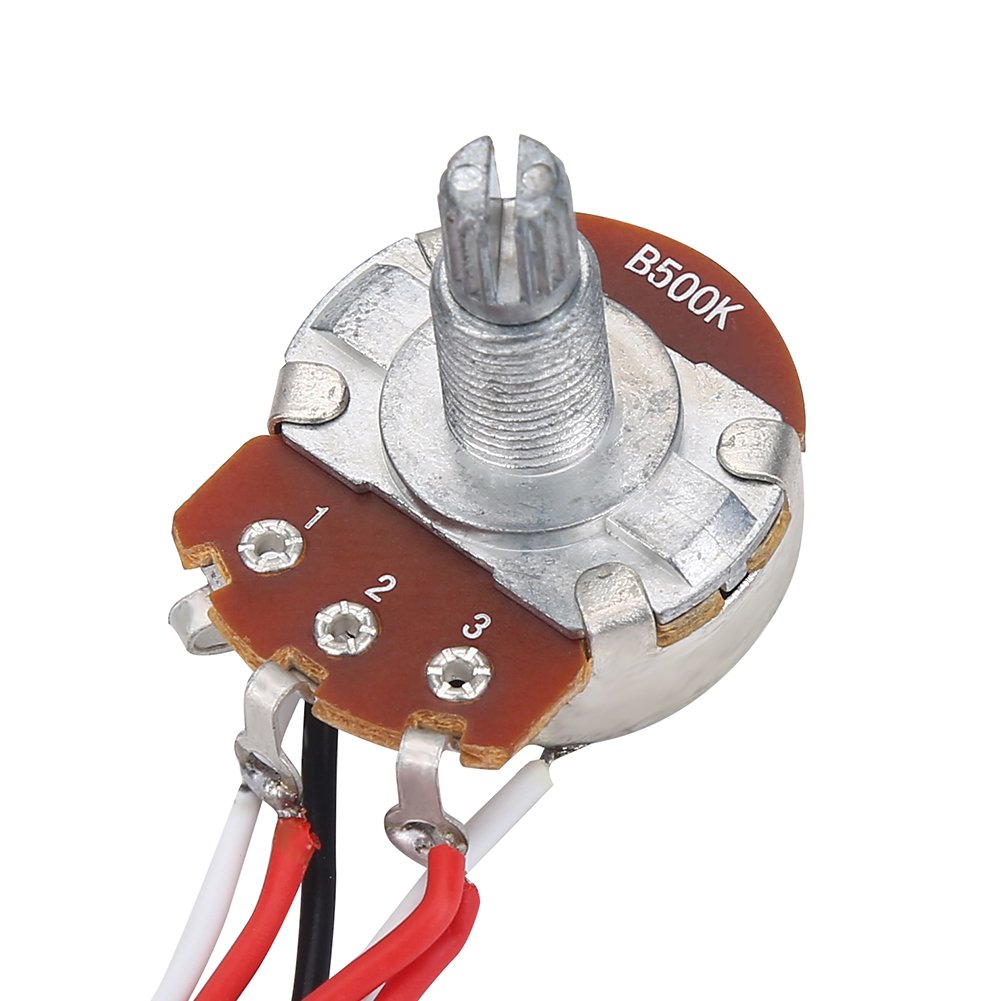 Dilwe Electric Guitar Wiring Harness Set - Prewired 3-Way Switch Kit with Metallic Pots | Premium Upgrade for Les Paul, SG, ES Guitars | Perfect for DIY Repairs & Tone Customization