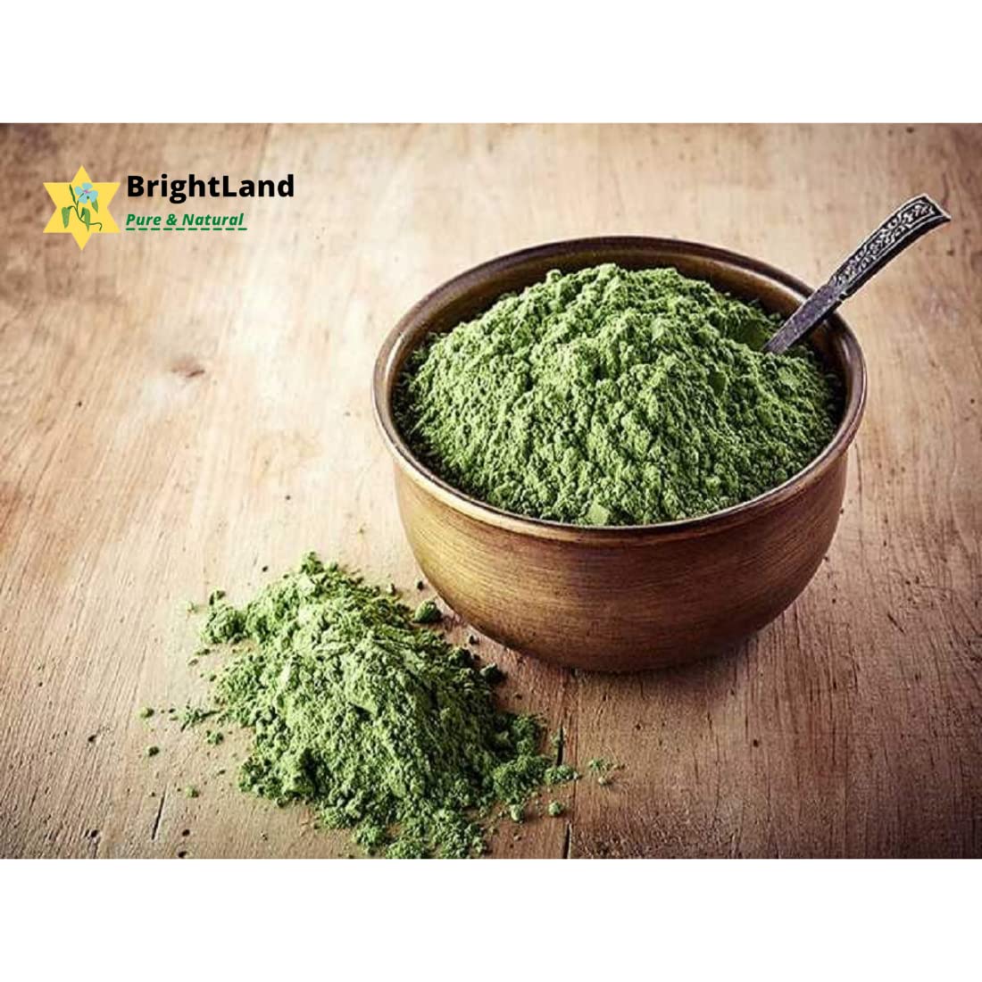 Brightland 100% Natural Black Hair Dye - Henna & Indigo Powder (200g) | Chemical-Free Hair Coloring for Dark Shade | Perfect for At-Home Hair Treatment & Gray Coverage