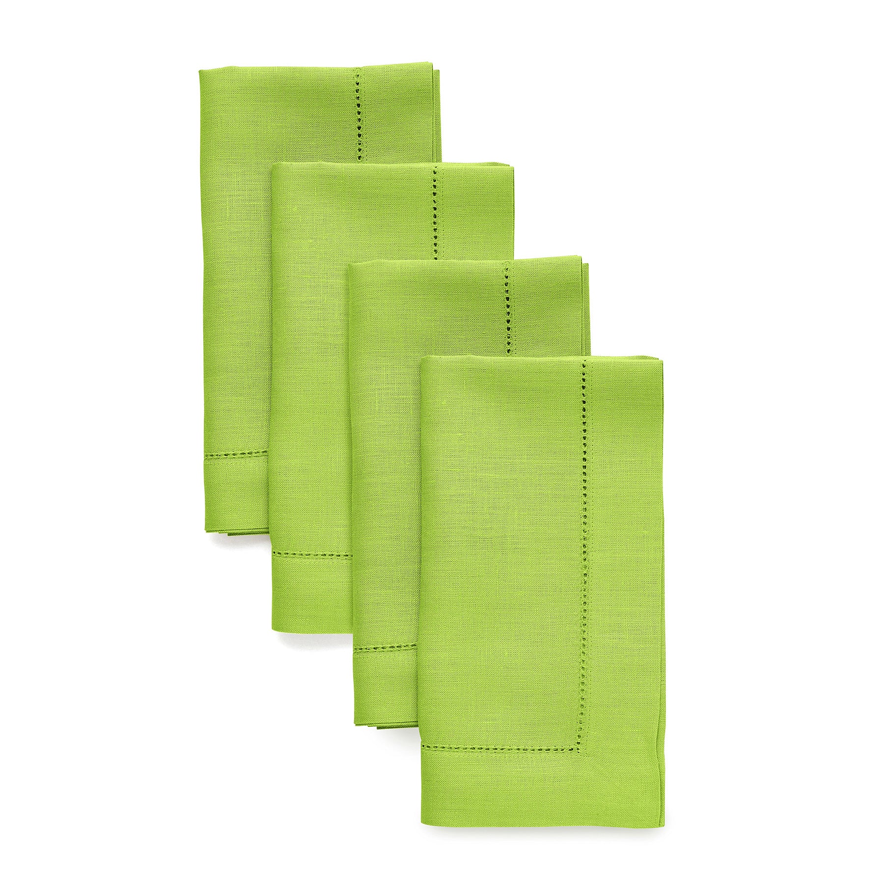 Premium Classic Hemstitch Napkins - 100% Cotton Linen Dinner Napkins for Formal Dining, Weddings & Special Occasions