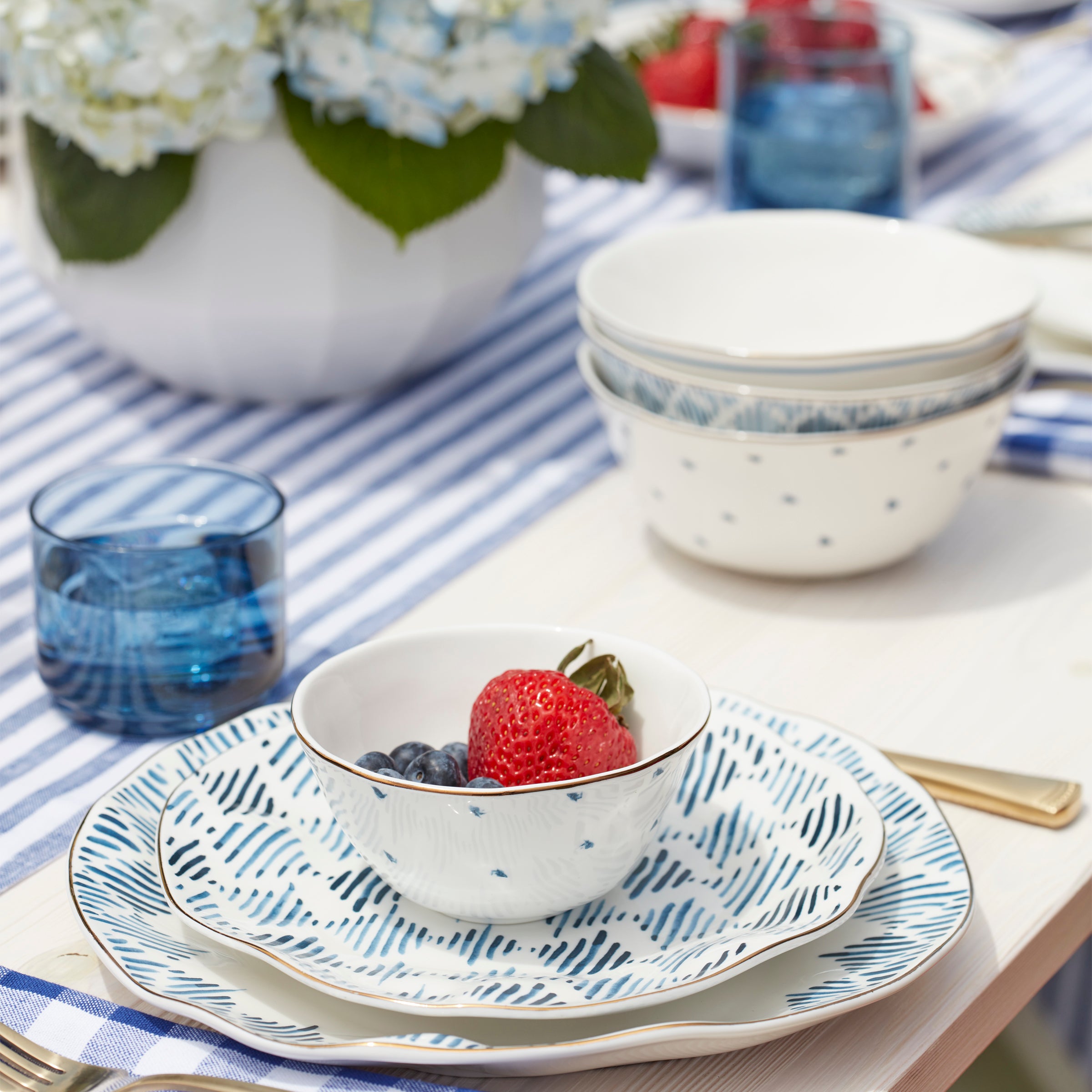 Blue Bay 12-Piece Elegant Porcelain Dessert Plate Set - Perfect for Afternoon Tea, Dinner Parties & Holiday Entertaining