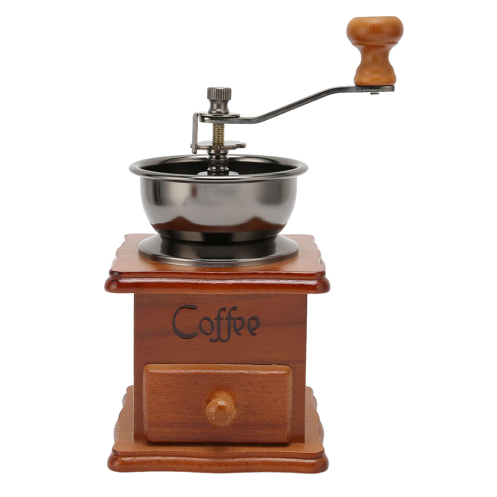 Premium Manual Coffee Grinder - Vintage Wooden Hand Crank Coffee Bean Mill for Espresso, French Press & Pour Over - Perfect for Home, Coffee Shops & Tea Houses