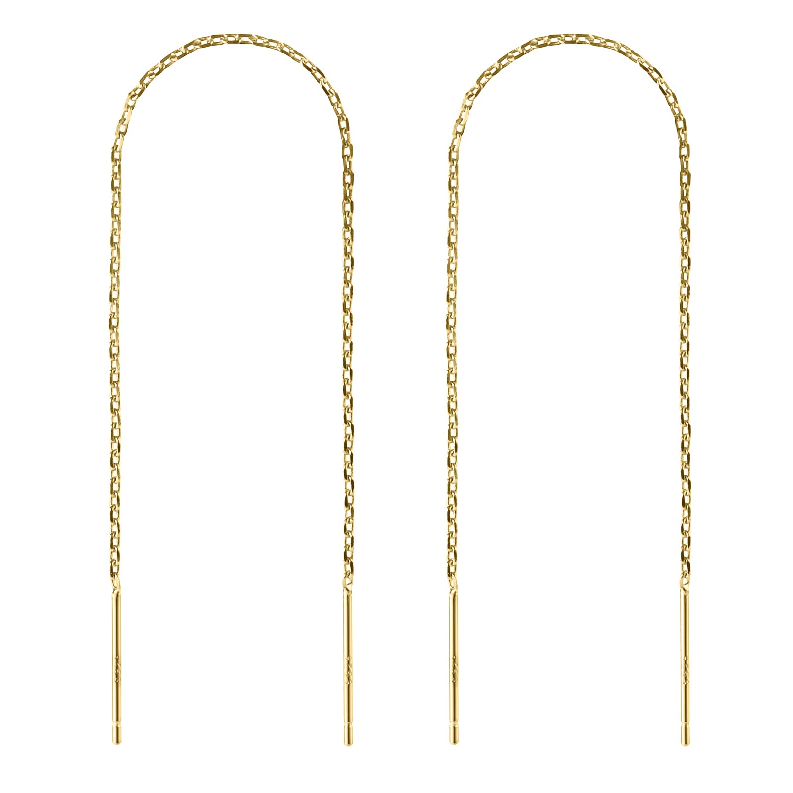 18K Gold Filled Dainty Threader Earrings for Women - Double Pierced Drop Dangle Chain Earrings | Elegant Jewelry Gift for Her | Perfect for Date Night, Parties & Special Occasions