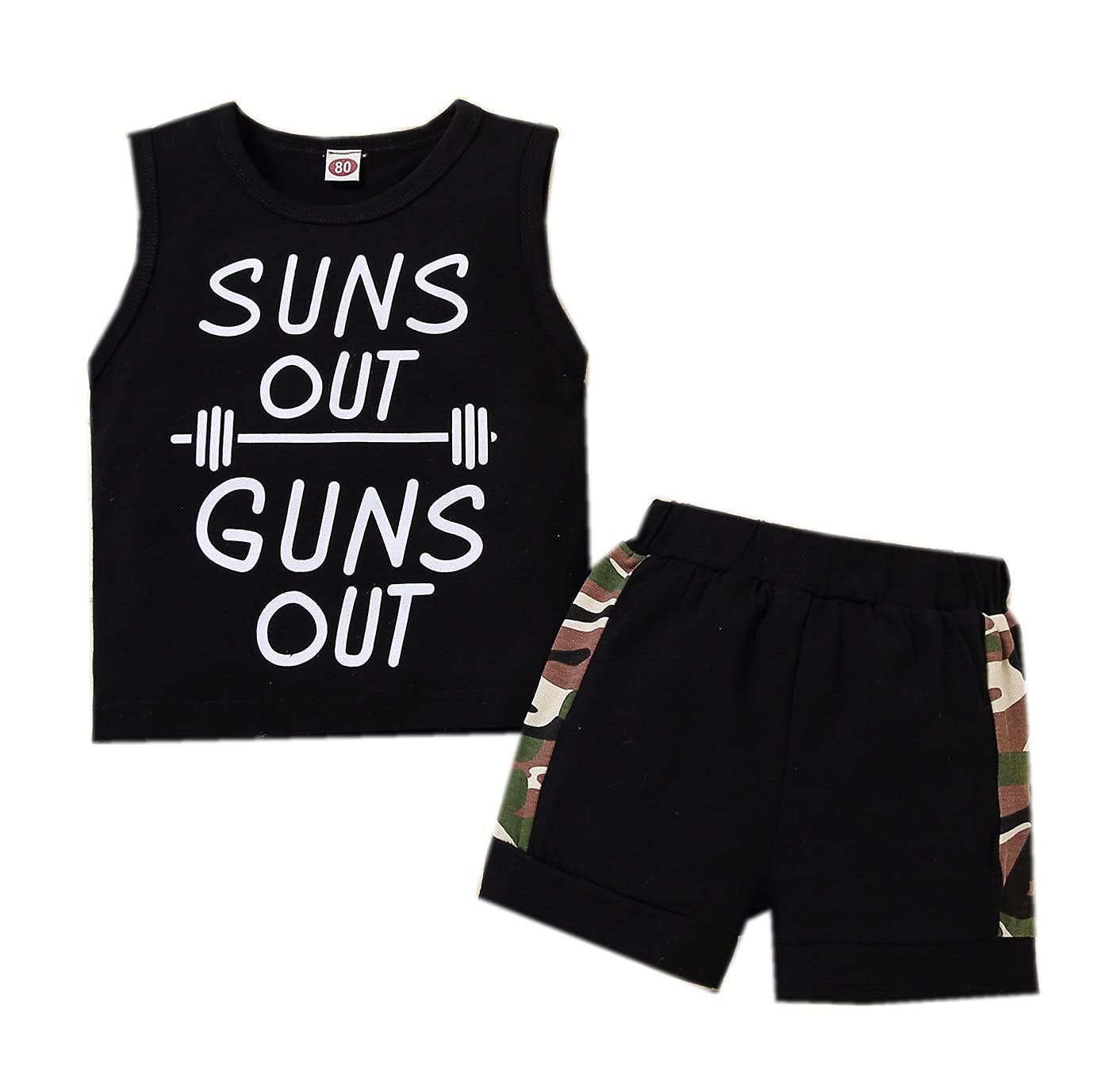 Vinesen 2-Piece Infant Boys Shorts Set - Cute Baby Boy Summer Outfits | Soft & Breathable Cotton Clothes for Playtime, Beach & Outdoor Activities