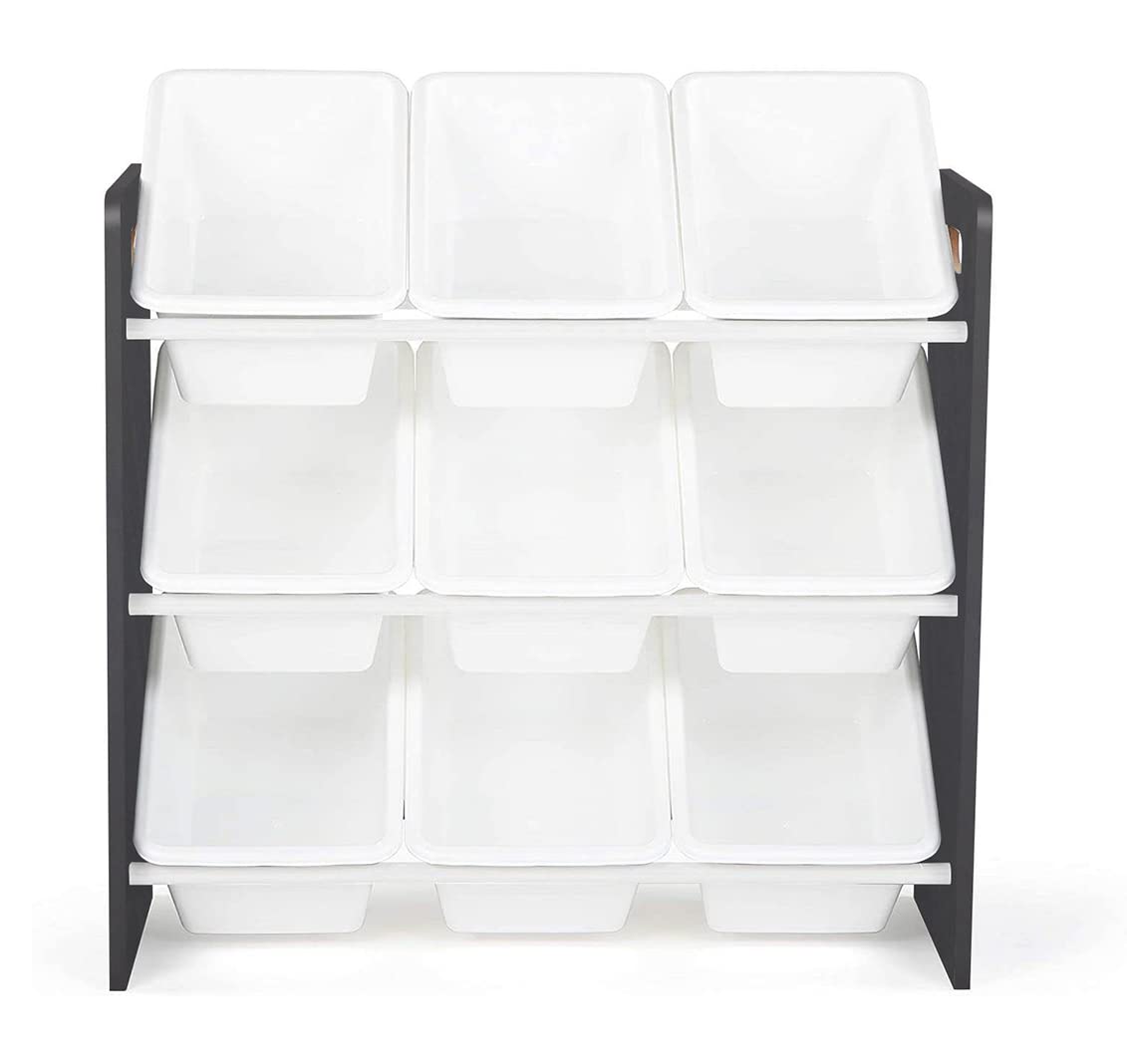 Lennox Espresso Wooden Toy Storage Organizer - Kids Room Furniture with 6 Bins - Perfect for Playroom, Nursery & Bedroom Organization