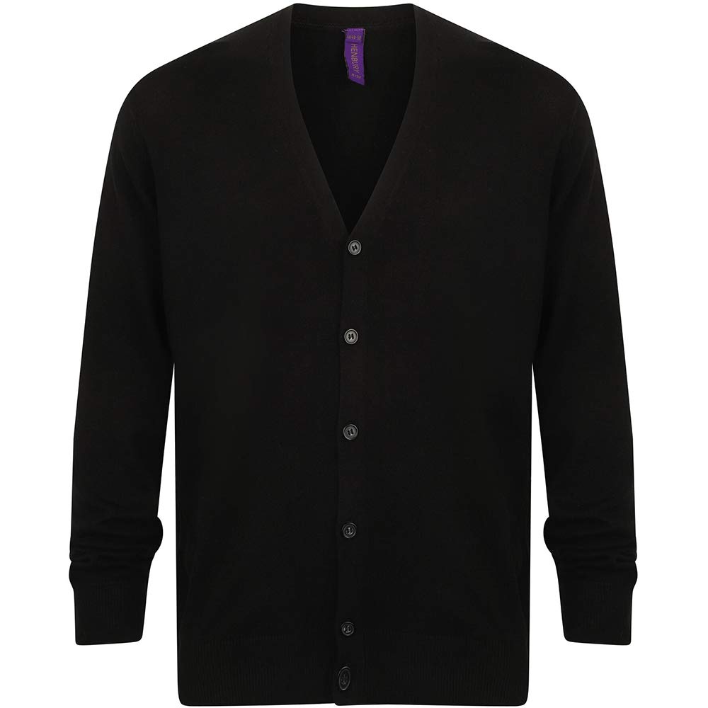Men's Slim Fit V-Neck Button-Up Fine Knit Cardigan Sweater - Lightweight Layering for Office & Casual Wear