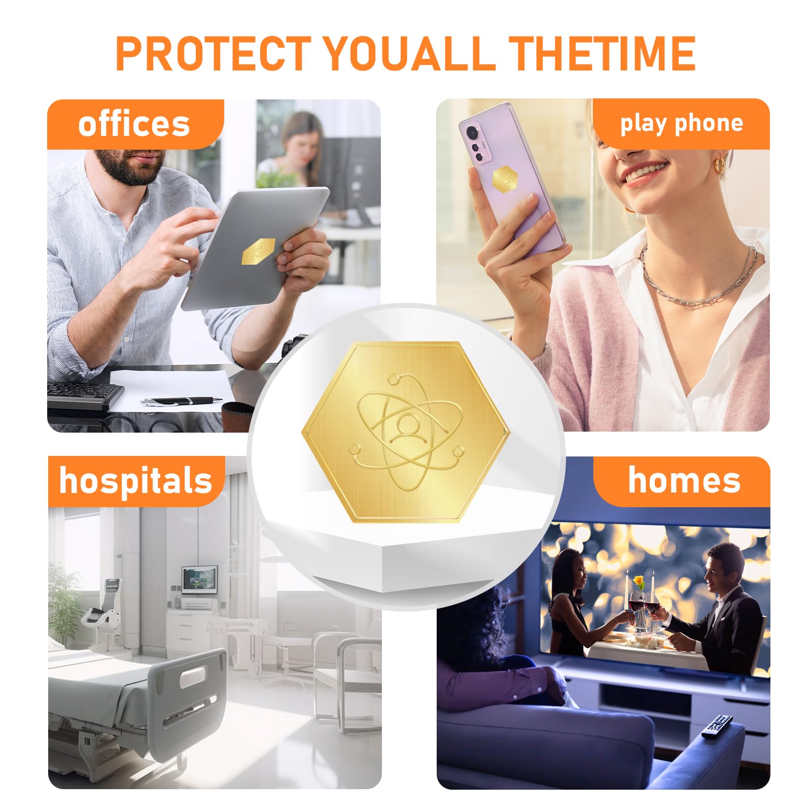 6-Piece Universal Screen Protector Stickers for Smartphones, Tablets, Laptops, Computers, Radios, WiFi Routers & TVs - Scratch-Resistant Protection for All Electronic Devices - Perfect for Home, Office and Travel Use