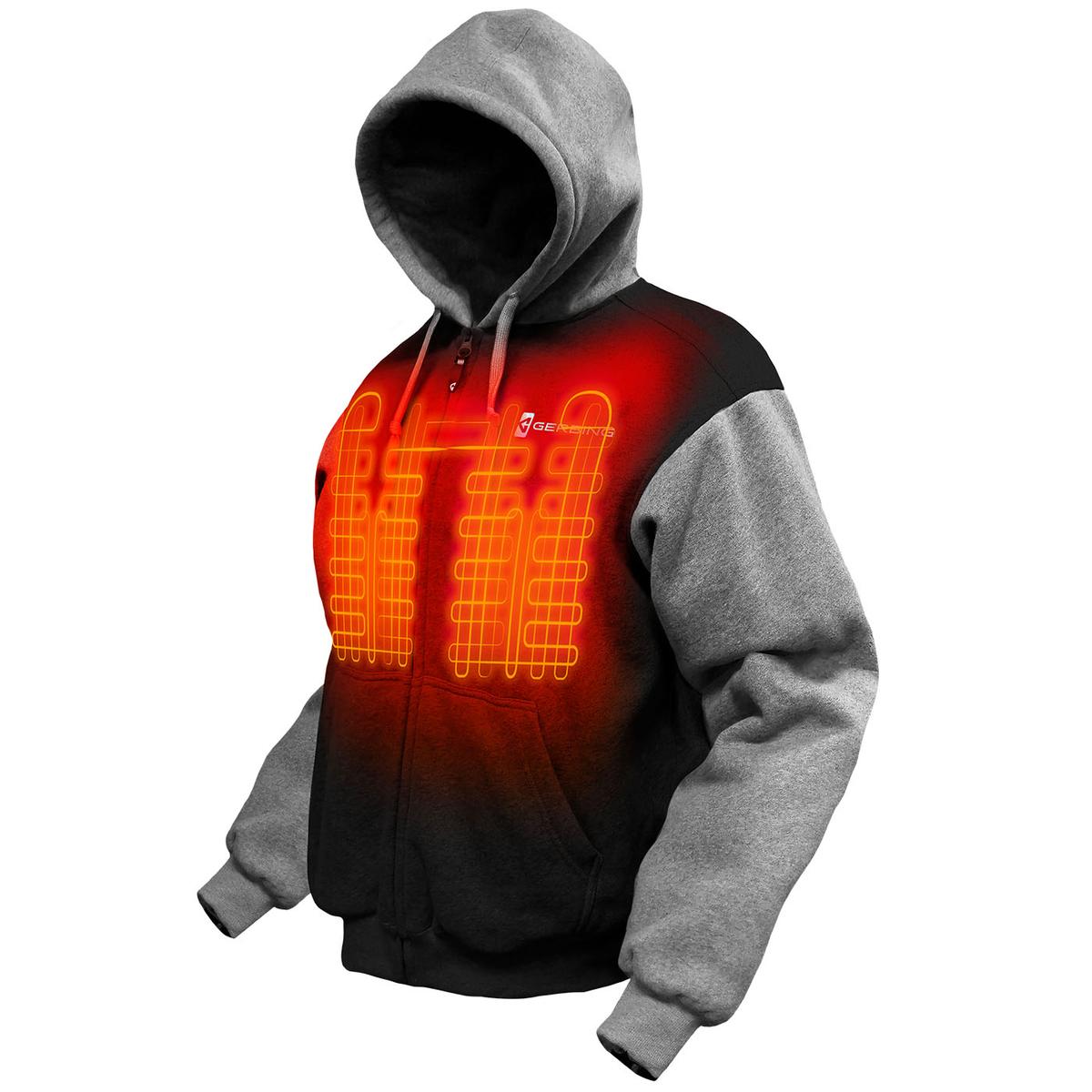 Gerbing 7V Heated Jacket for Men & Women - Battery-Powered Electric Heated Hoodie with USB Charging - Perfect for Outdoor Work, Motorcycle Riding & Winter Sports