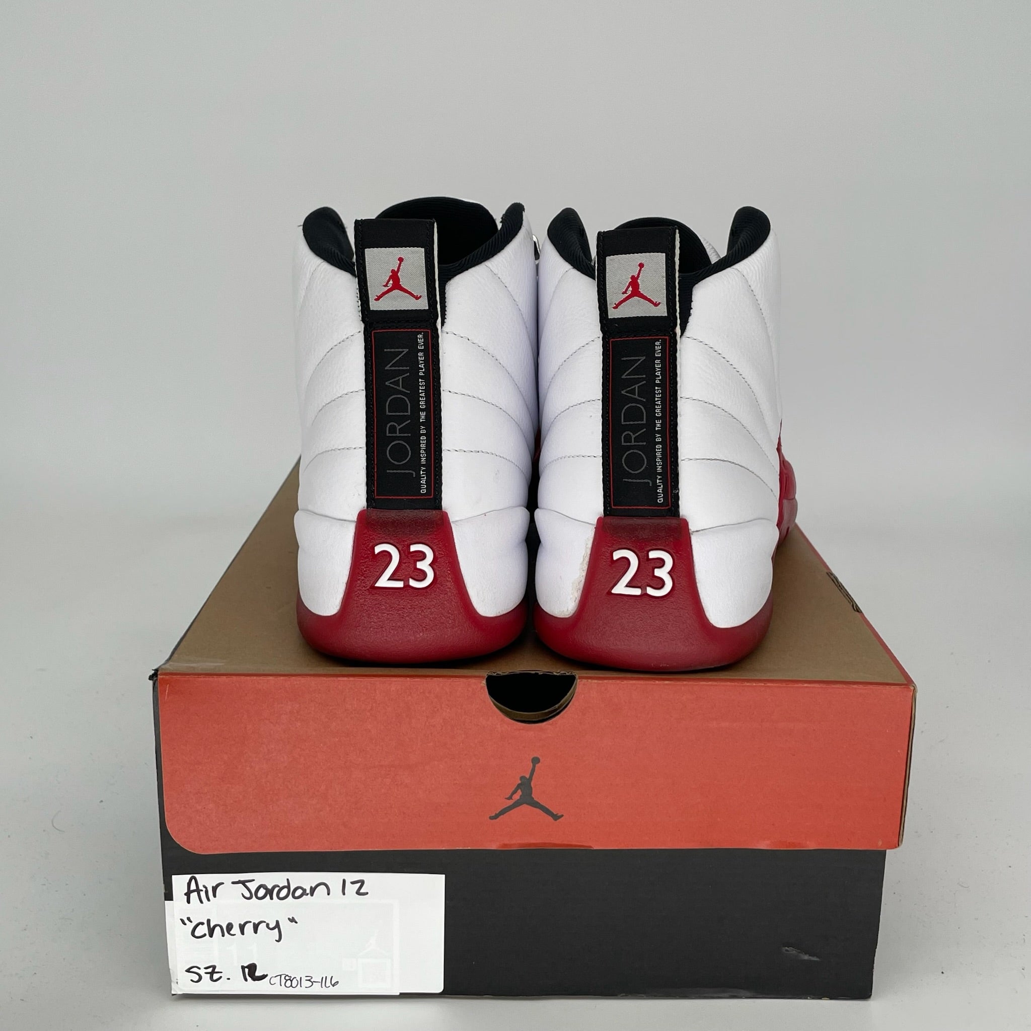 AIR JORDAN 12 CHERRY Basketball Shoes Men's Size 12 (CT8013-116) - Retro Style for Casual Wear & Street Fashion