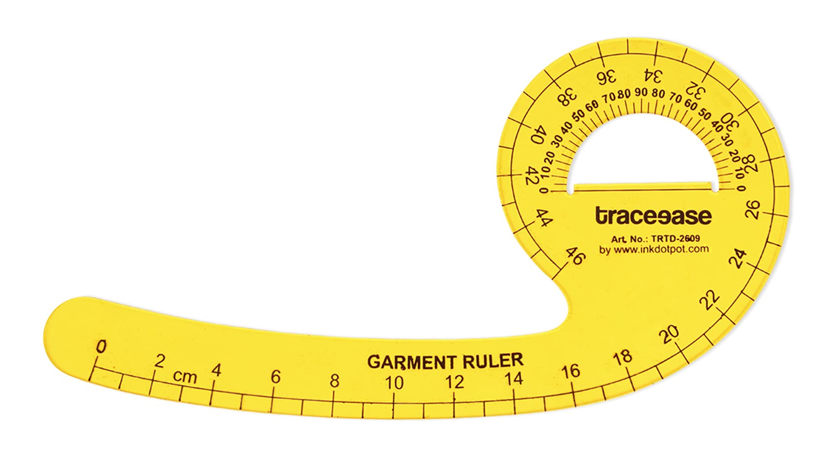 Traceease Garment Ruler Template - 9.7 Inch French Curve Sewing Stencil for Tailoring, Dressmaking & DIY Fashion Design - Perfect for Measuring, Pattern Making & Alterations