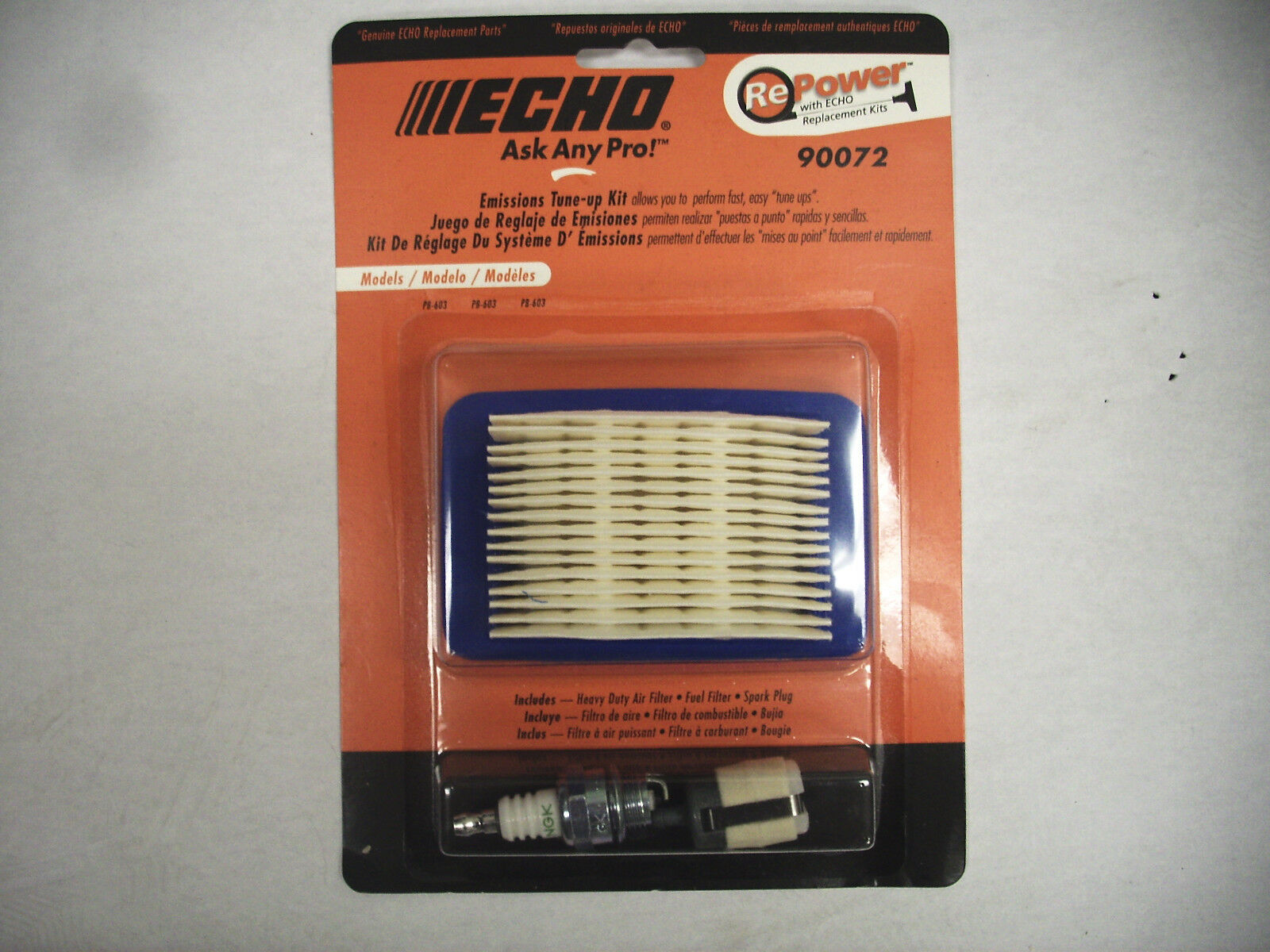 ECHO PB-603 Tune Up Kit for Leaf Blowers - Includes Air Filter & Spark Plug - Perfect for Lawn Care & Yard Maintenance