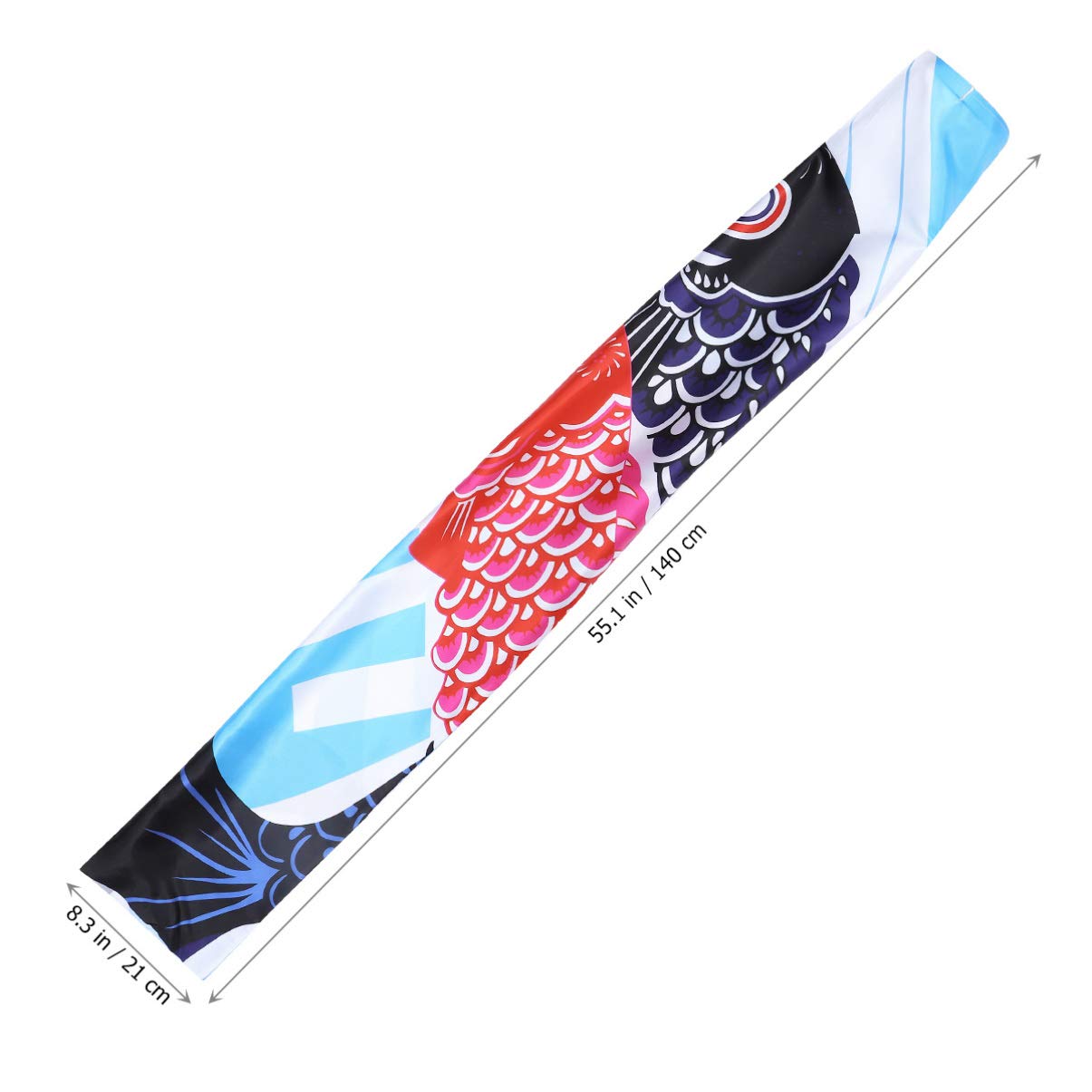 Japanese Carp Streamer Flag - Japandi Style Outdoor Satin Fabric Yard Banner for Spring & Summer Home Decor - Perfect for Garden, Patio, and Asian-Inspired Themed Parties