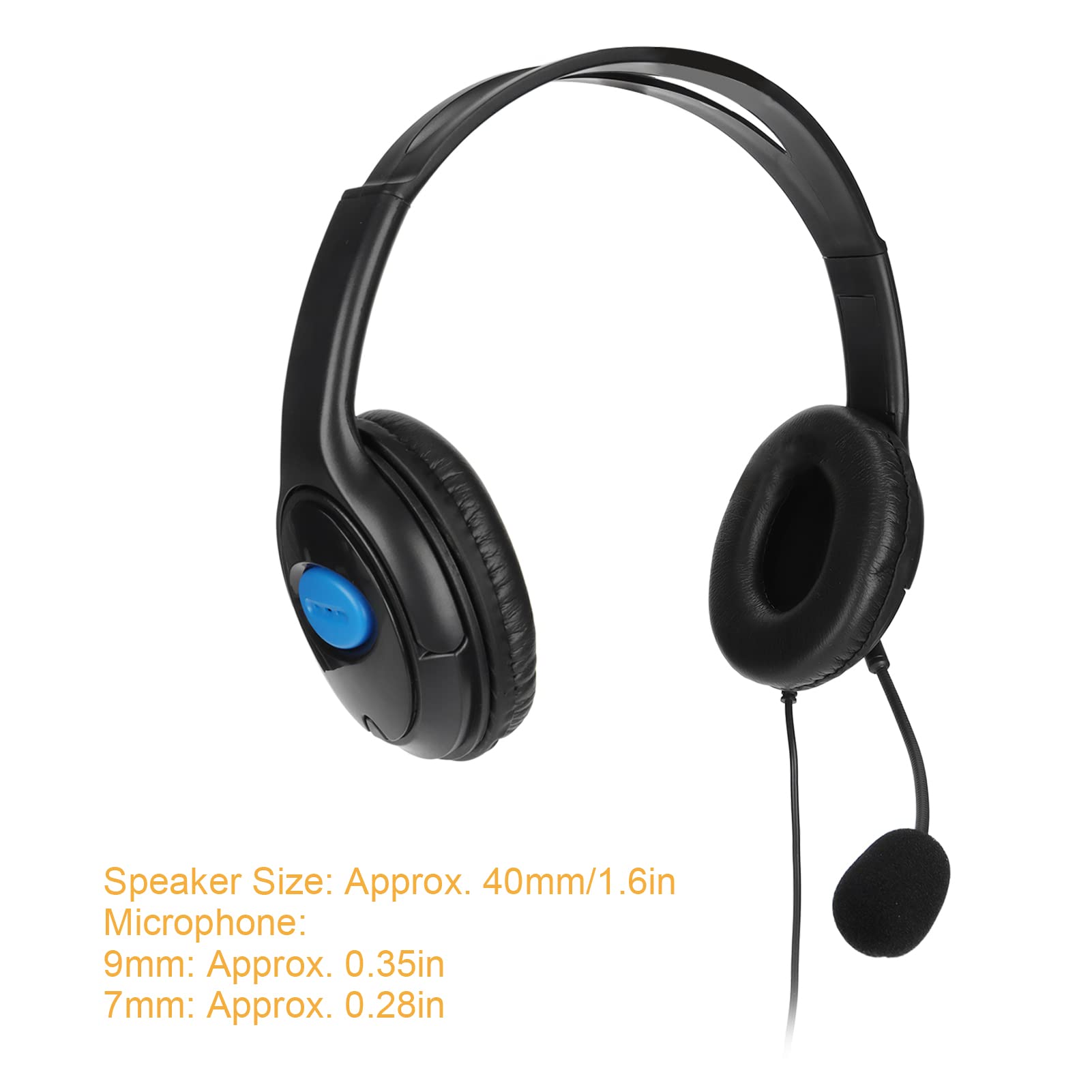 Wired Gaming Headset with Adjustable 120° Stereo Surround Sound, Volume Control & Noise Cancellation, Gaming Headphones with Microphone, 3.5mm Jack - Perfect for PC, PS4, Xbox & Online Gaming