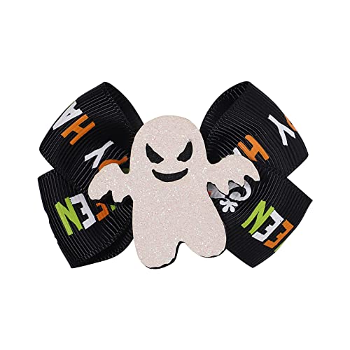 Halloween Bow Hair Clips for Girls, Women & Kids - Colorful Cute Hair Accessories for Babies & Toddlers - Snap Barrettes for Fine Hair - Perfect for Halloween Costumes, Parties & Everyday Wear
