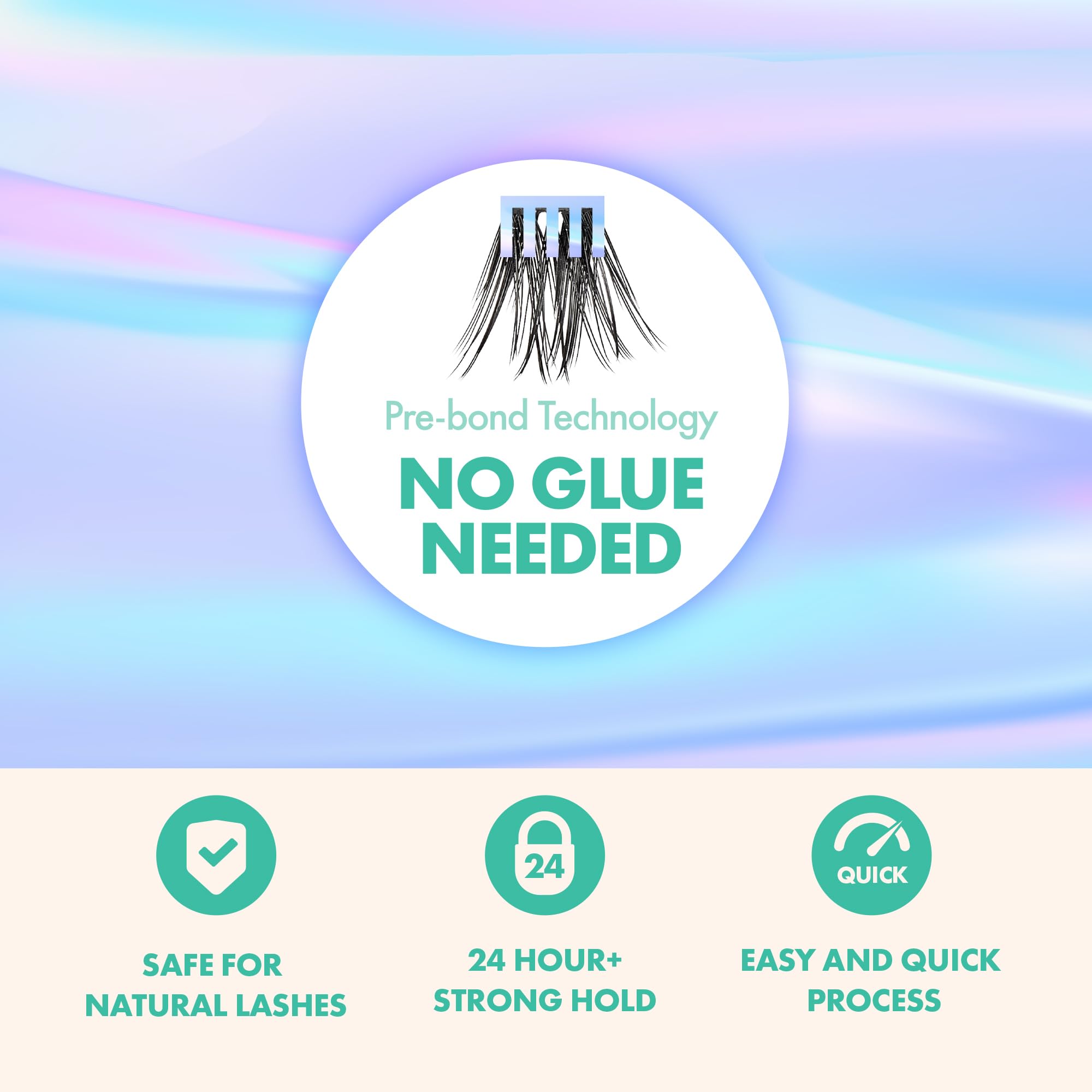 i-ENVY Press&Go Self-Adhesive Eyelash Clusters - No Glue Needed False Lashes for Easy 1-Step Application | No Damage or Residue | Perfect for Daily Wear, Parties & Special Occasions (Glam Day Extreme)