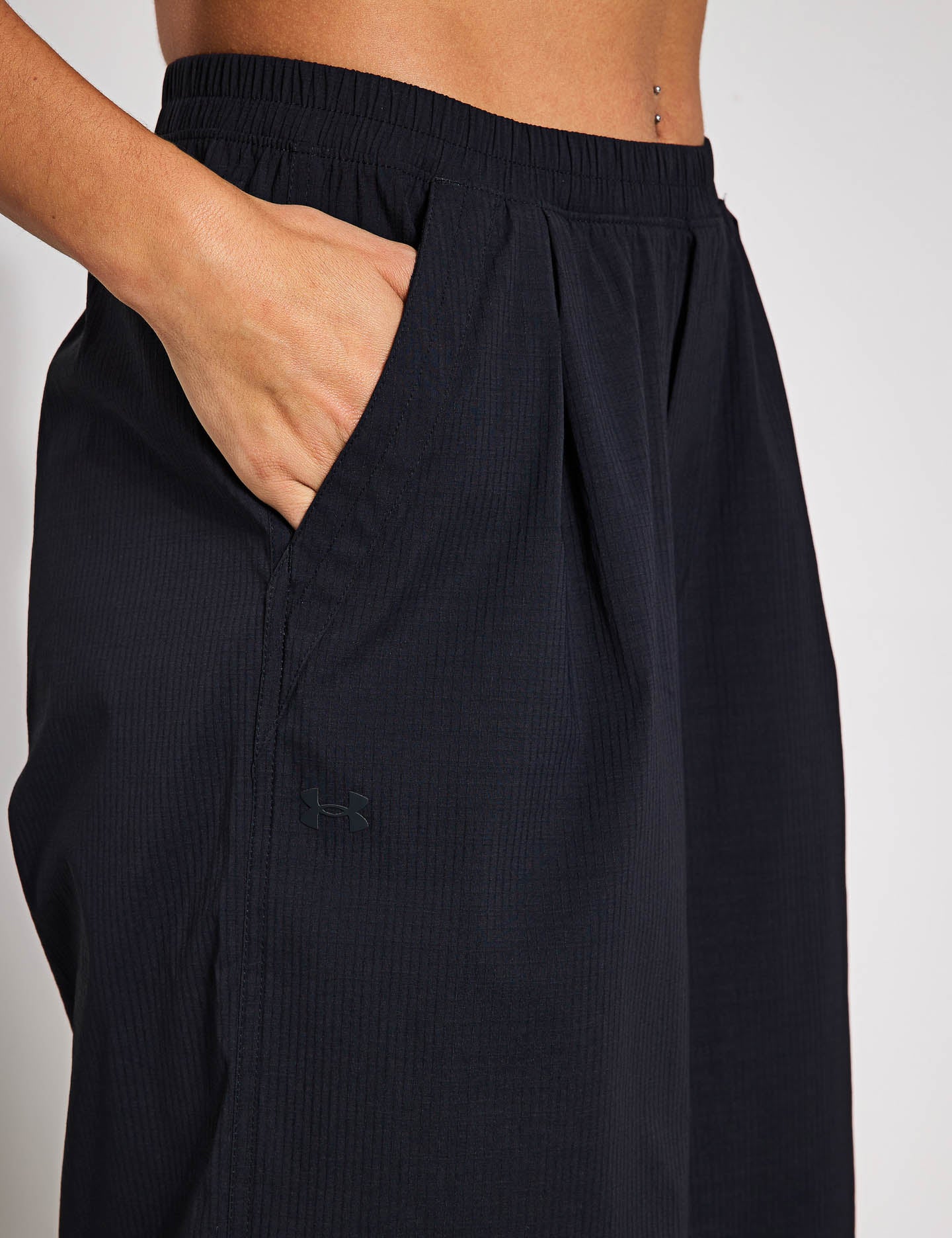 Unstoppable Woven Parachute Pants for Men - Black Joggers with Elastic Waist | Perfect for Streetwear, Workout & Casual Outfits