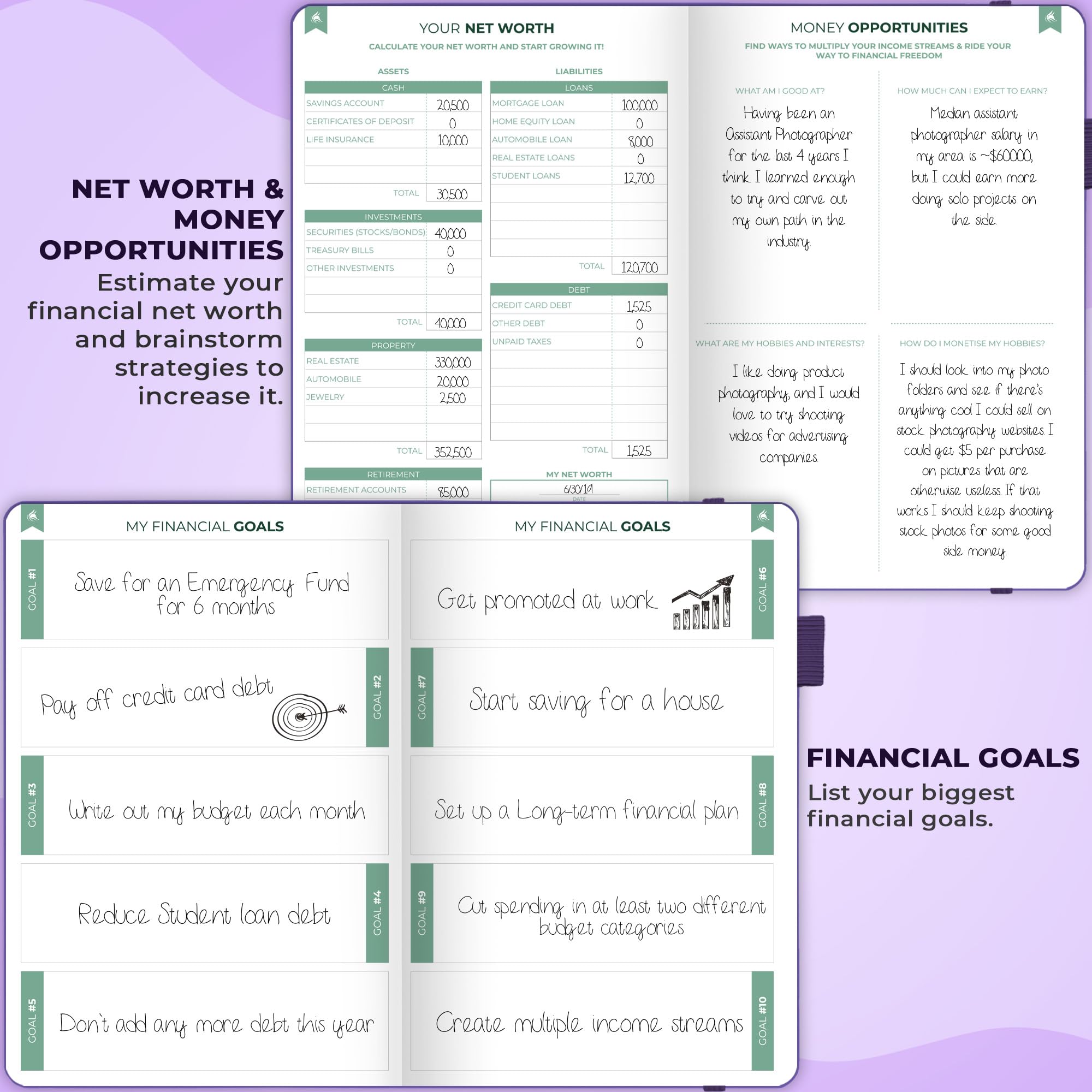 Clever Fox Bi-Weekly Budget Planner – Undated Financial Organizer & Expense Tracker Notebook – A5 Purple Budgeting Book for Personal Finance, Bill Payment & Money Management – Perfect for Home, Office & Travel Use