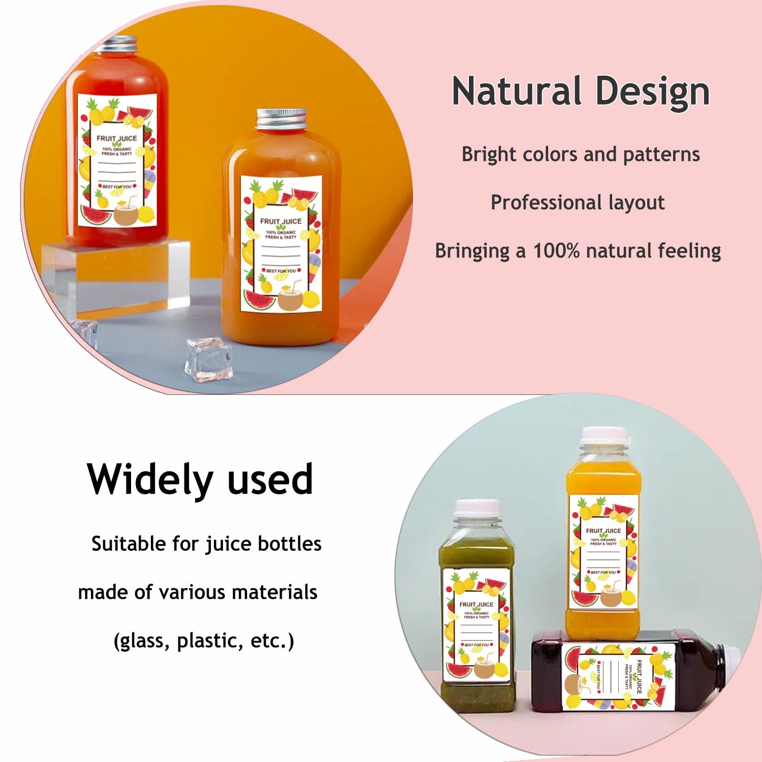 Waterproof Plastic Bottle Labels & Stickers - 1.5