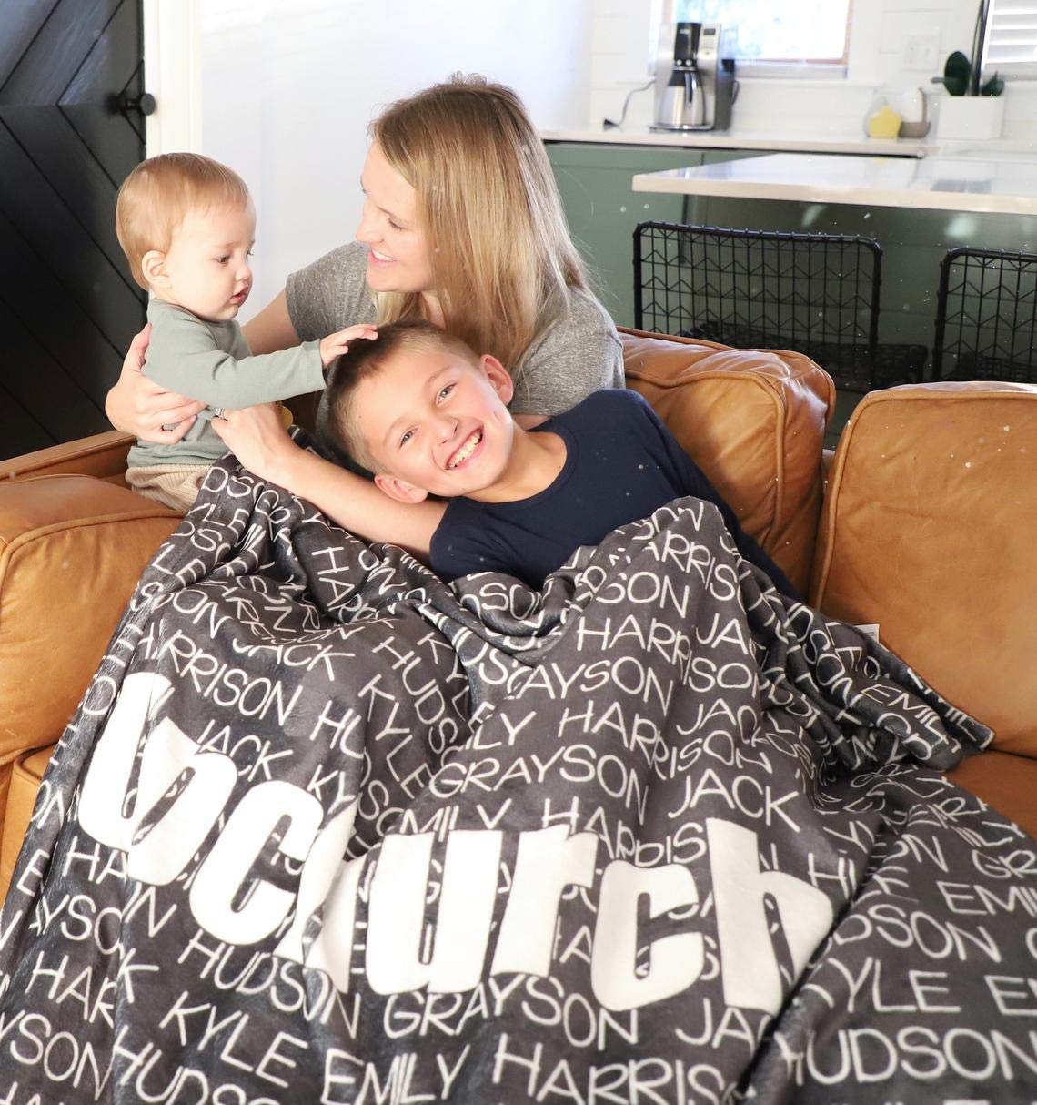 Personalized Name Blanket for Baby & Adults - Custom Throw Blanket with Name - Perfect Gift for Mom, Dad, Grandma - Birthday, Christmas & Mother's Day Present - Cozy Home Decor for Nursery, Living Room & Bedroom