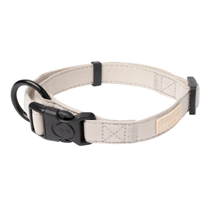 Fuzzyard Soft Cotton Sandstone Dog Collar - Adjustable & Comfortable Pet Collar for Small Medium Large Dogs - Perfect for Daily Walks, Training & Outdoor Adventures