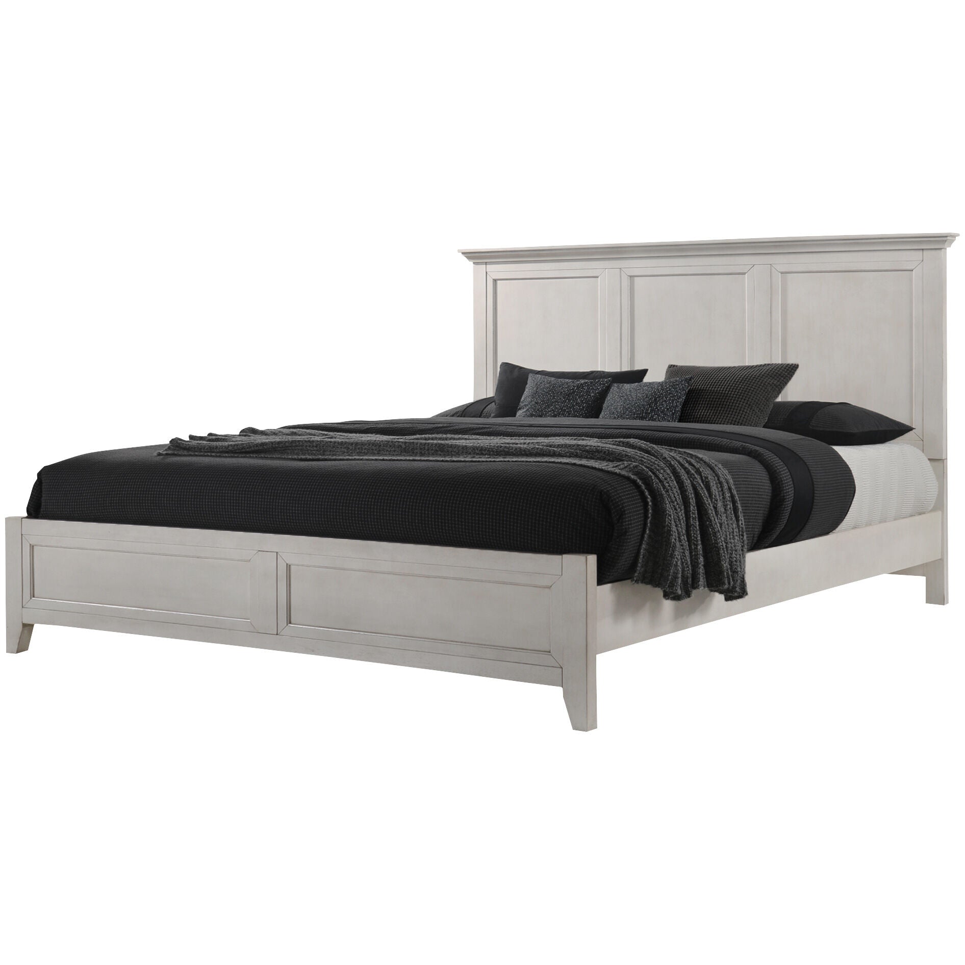 San Mateo Queen Size Bed Frame with Headboard - Modern Upholstered Platform Bed for Bedroom, Living Room, or Guest Room - Sturdy Metal Slats & Easy Assembly