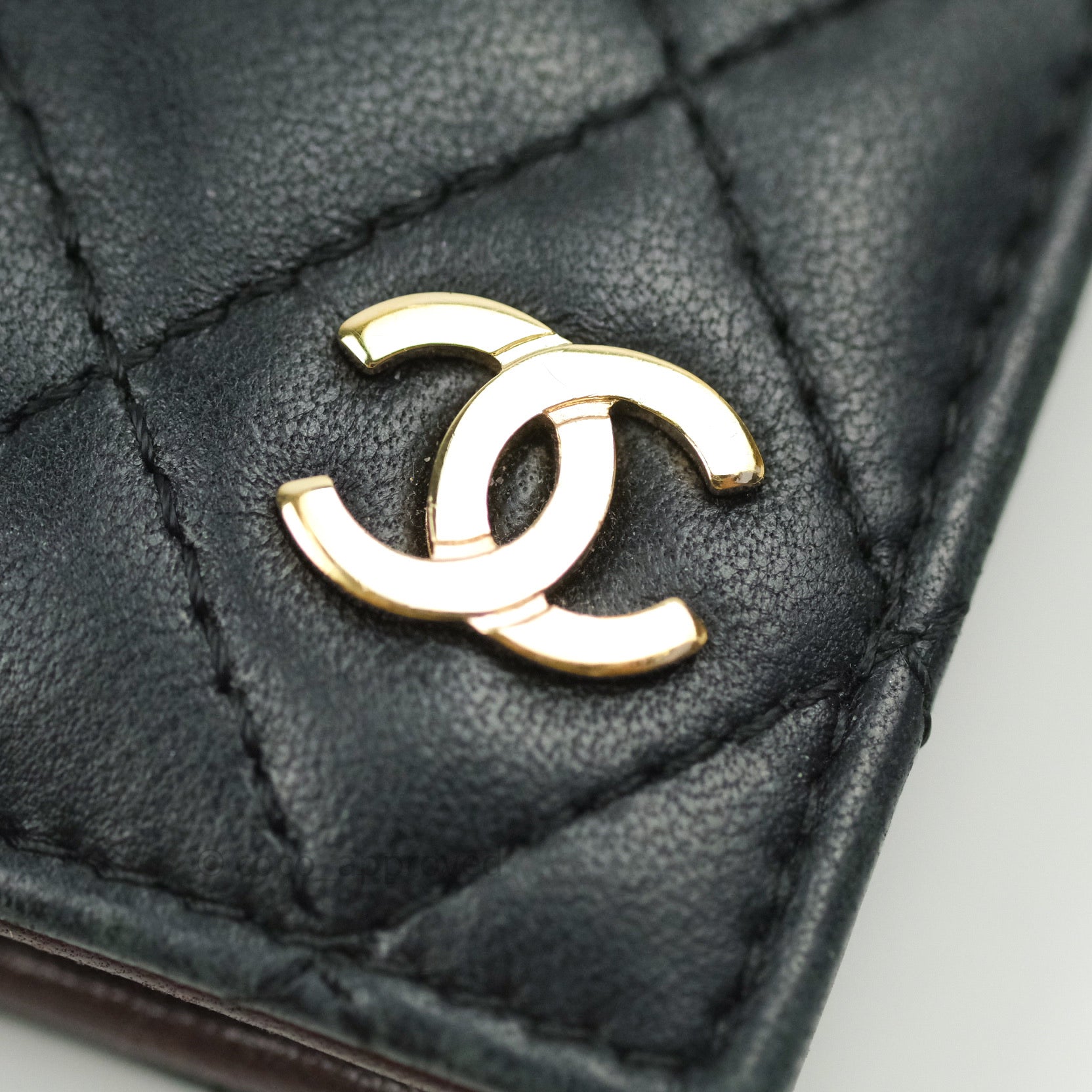 Chanel Black Lambskin Leather Card Holder with Gold Hardware - Luxury Compact Wallet for Everyday Use & Travel