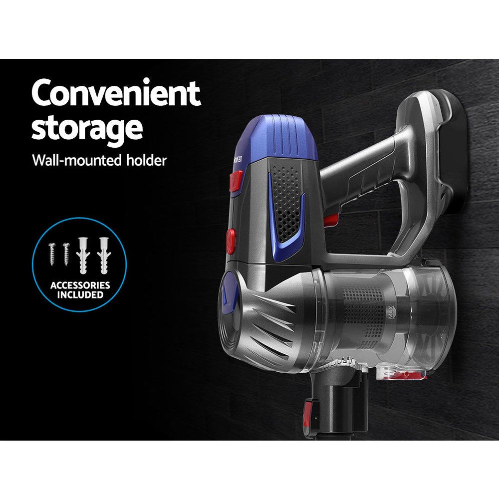 Devanti Cordless Handheld Vacuum Cleaner - 2 Speed, Bagless, LED Headlight, Gold - Portable Stick Vac for Car, Home & Pet Hair Cleaning