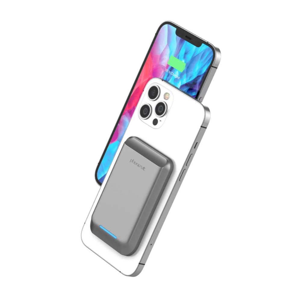 Phonesuit EliteMag 5000mAh Magnetic Wireless Pocket Charger for iPhone 13/12 Series - Portable Power Bank for Travel, Work & Everyday Use