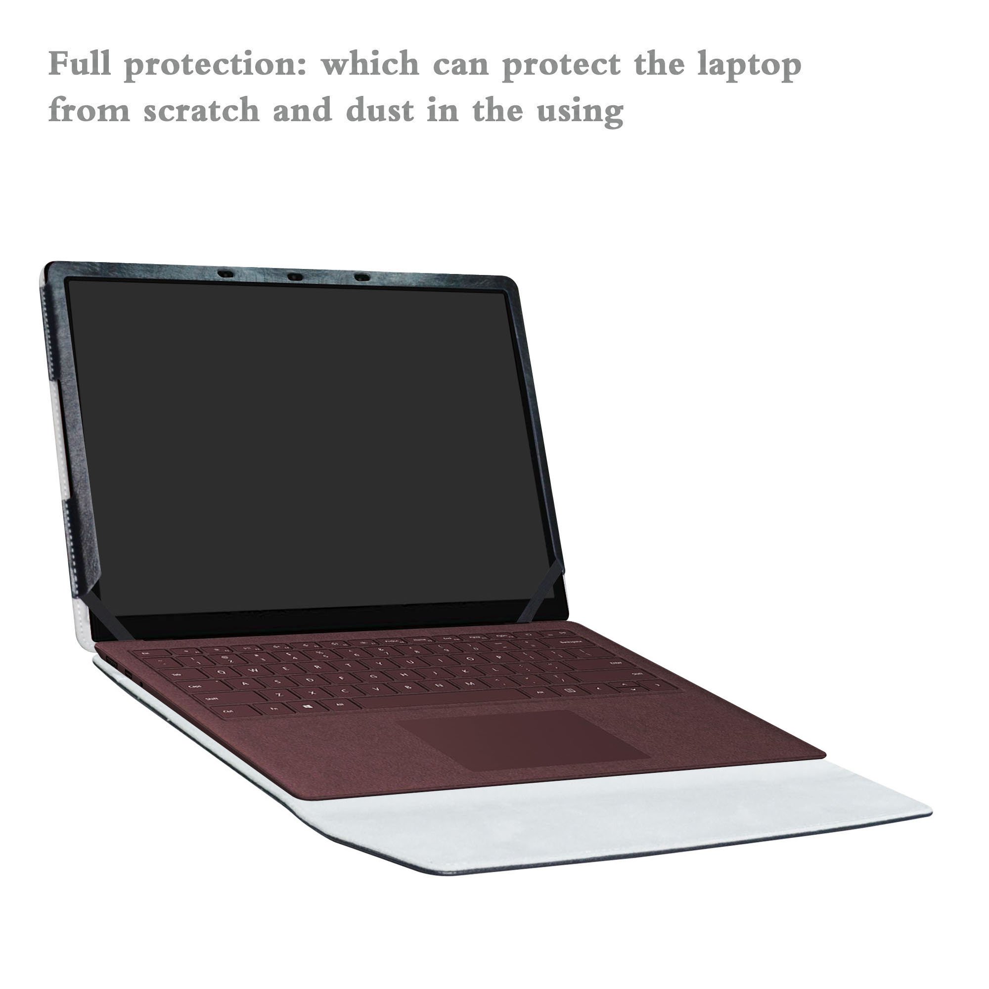 Microsoft Surface Laptop 5/4/3/2 Protective Case - Slim Fit 13.5 Inch Shockproof Cover - Compatible with 2018-2022 Models (Excludes 15