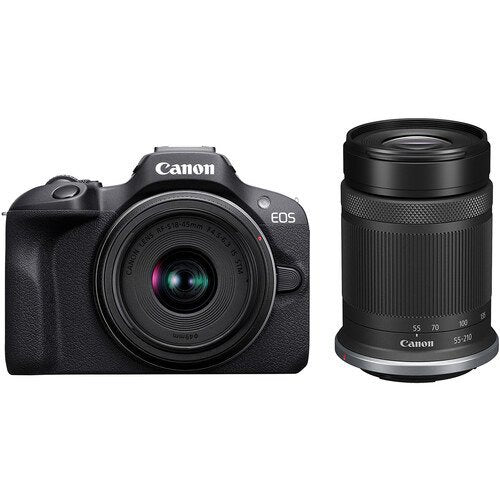 Canon EOS R100 Mirrorless Camera with RF-S 18-45mm f/4.5-6.3 IS STM & RF-S 55-210mm f/5-7.1 IS STM Lens Kit - Perfect for Travel Photography, Vlogging, and Everyday Shooting