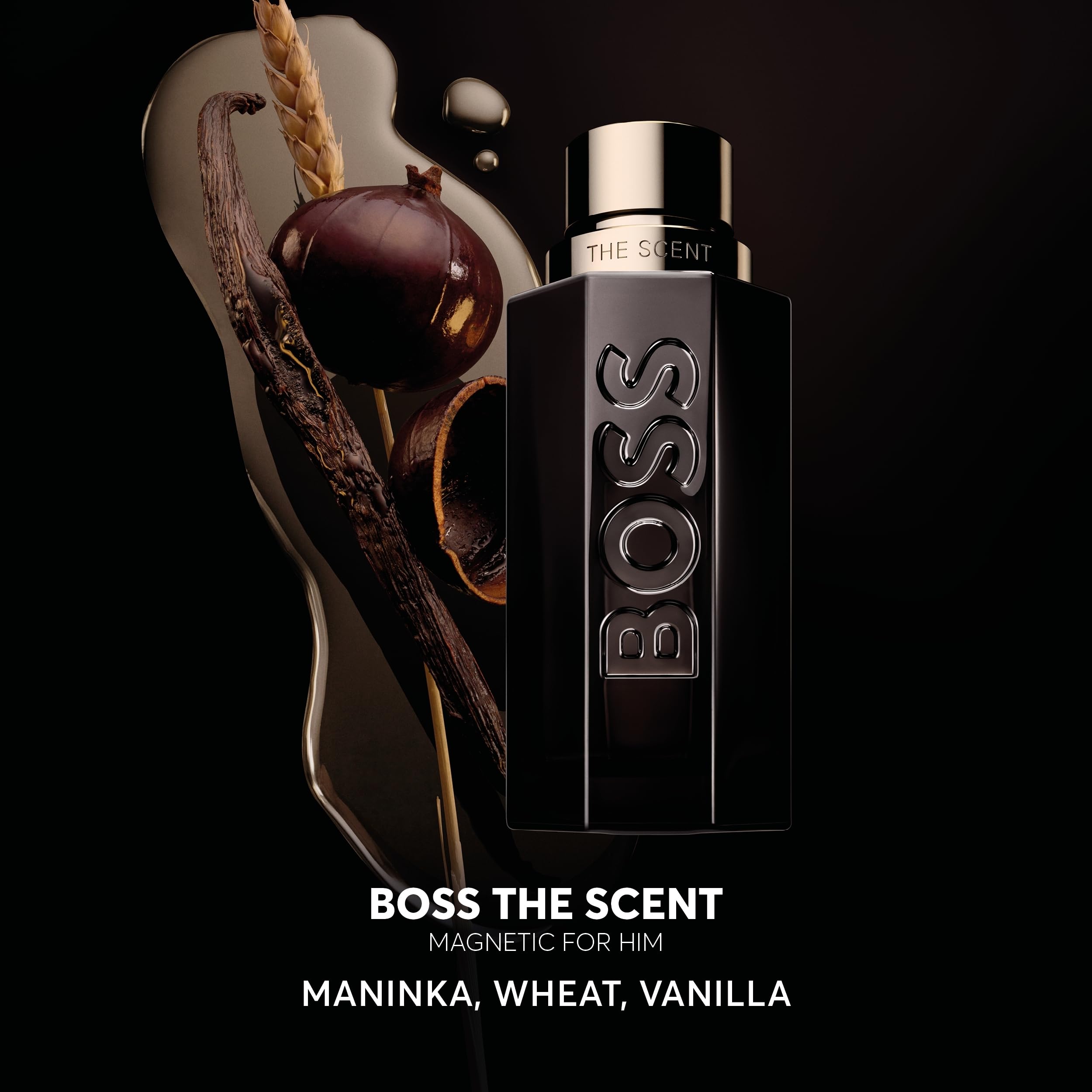 Hugo Boss The Scent Magnetic Eau de Parfum for Men - Amber Cologne with Maninka Fruit & Vanilla Notes - Long Lasting Fragrance - Perfect for Date Night & Special Occasions