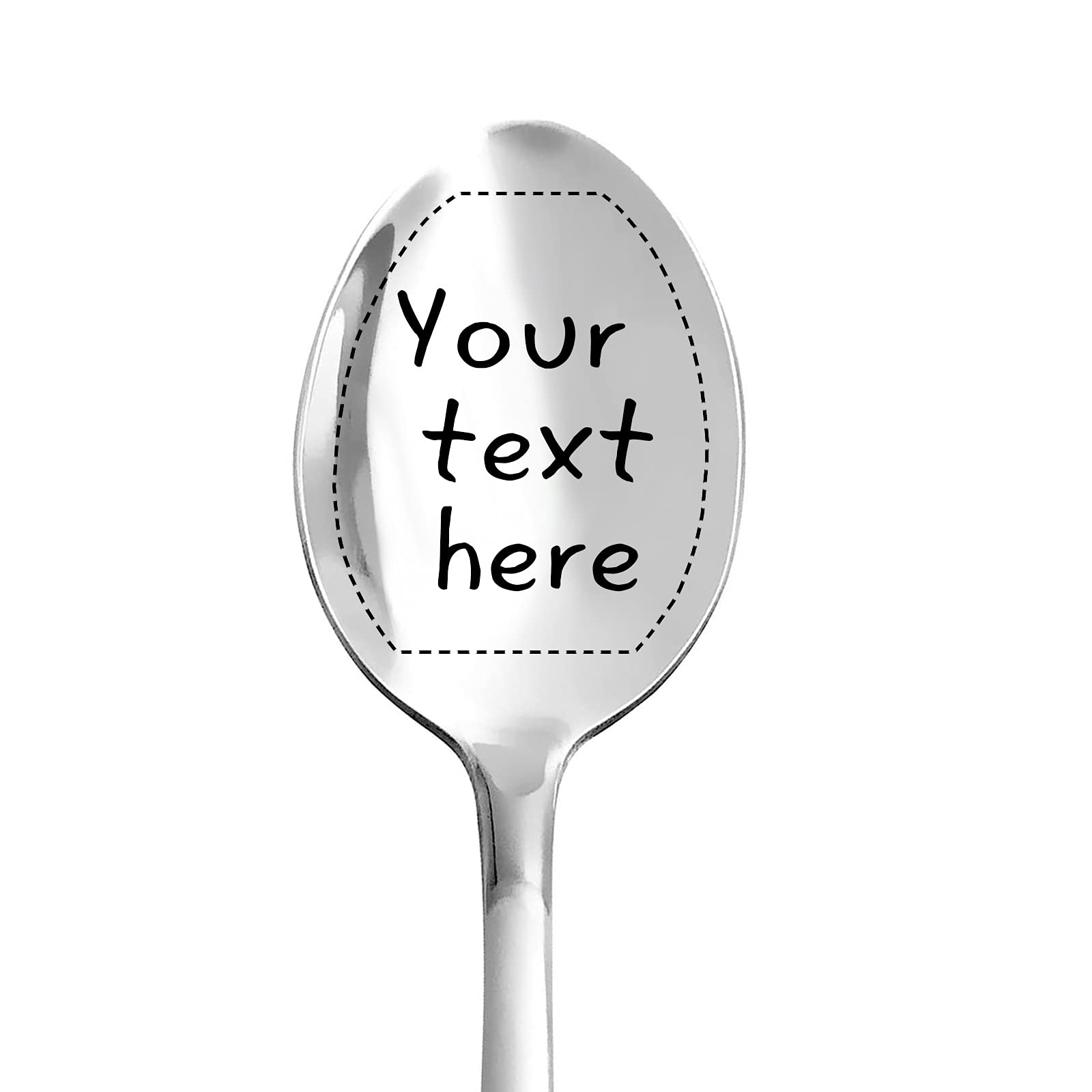 Personalized Stainless Steel Spoon Gift Box with Lid - Custom Engraved Birthday Present for Her, Him, Couples - Perfect for Anniversaries, Weddings, Baby Showers & Special Occasions
