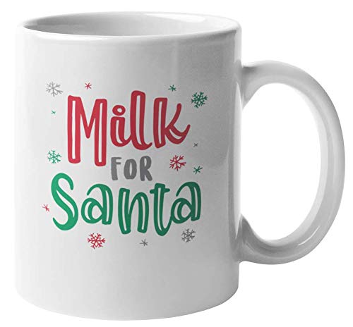 Funny Santa Milk Mug - 11oz Holiday Coffee & Tea Cup for Christmas Gifts | Perfect for Secret Santa, Office Parties & Cozy Winter Mornings