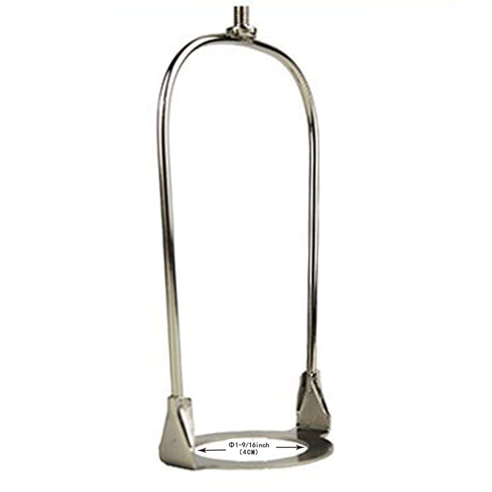 6 Inch UNO Fitter Adapter - E26 Base Lamp Shade Harp Holder for Table & Floor Lamps, Silver | Perfect for Living Room, Bedroom & Office Lighting Decor