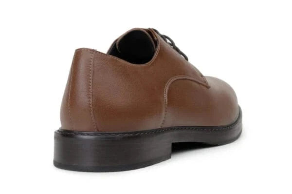 Olof Men's Vegan Leather Derby Shoes - Chestnut Brown | Comfortable & Stylish for Office, Casual & Formal Wear