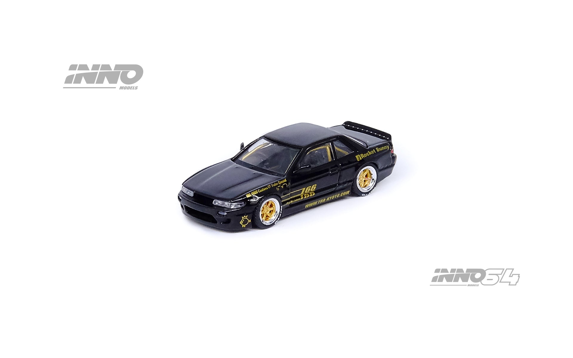 INNO64 1:64 Scale Nissan S13 Silvia Pandem Rocket Bunny Edition Diecast Model Car - Black - Collectible Miniature Vehicle for Display, Racing Games & Car Enthusiasts