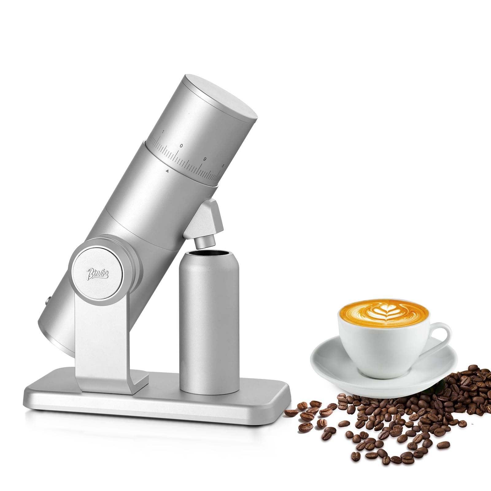Premium Electric Burr Coffee Grinder - Stepless Adjustable Espresso Grinder with CNC Stainless Steel Conical Burrs, Magnetic Lid & Dosing Cup - Perfect for Home Baristas & Coffee Enthusiasts