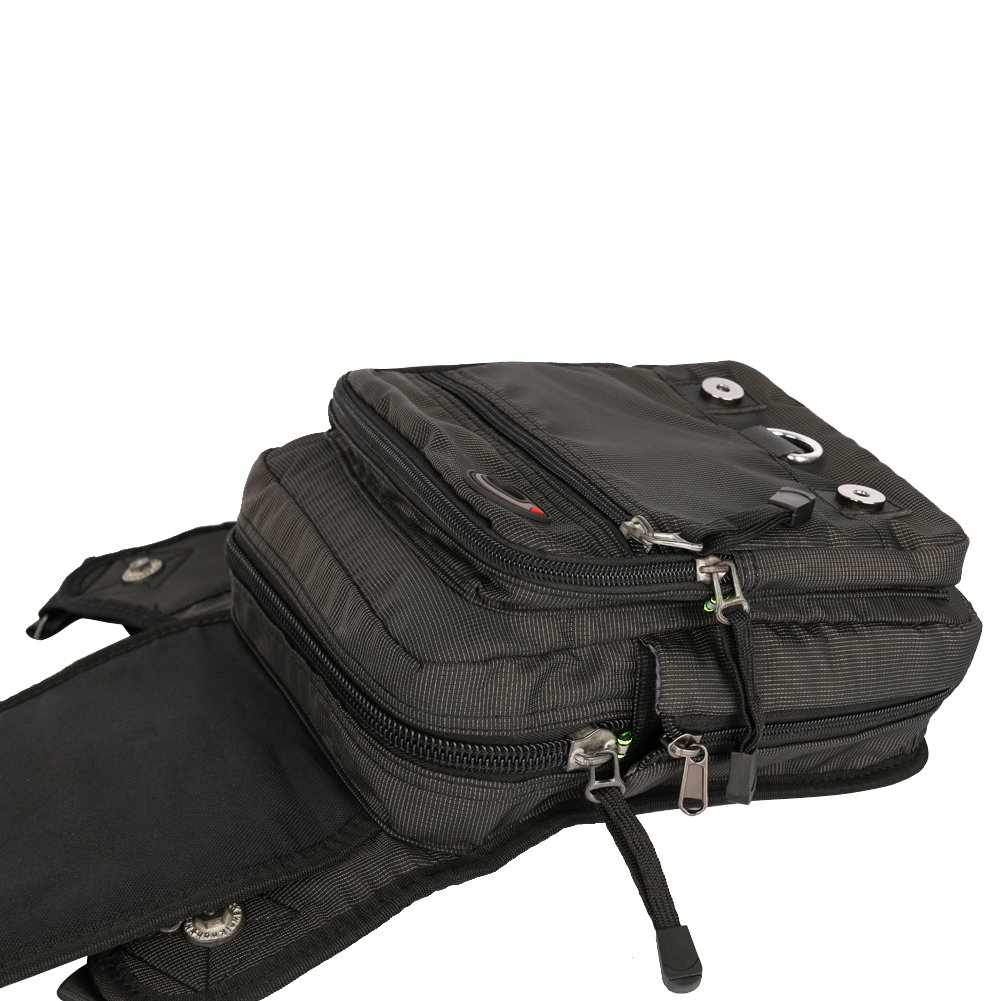 Men's Black Crossbody Messenger Shoulder Bag - Durable Satchel for Work, Travel & Everyday Use