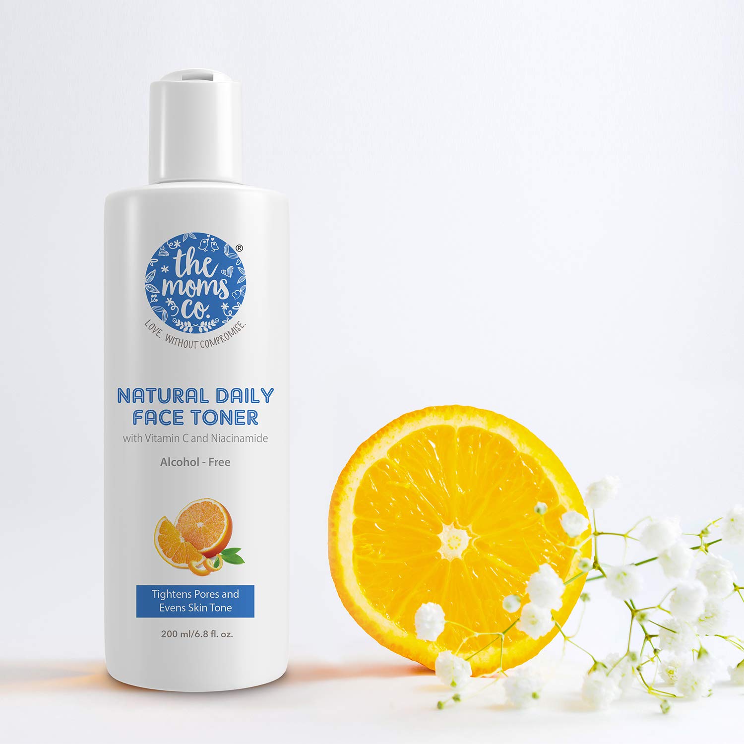 The Moms Co. Natural Daily Vitamin C Face Toner with Niacinamide, Green Tea & Aloe Vera | Alcohol-Free, Pore Tightening, Skin Brightening & Hydrating Facial Toner | Perfect for Morning & Night Skincare Routine (200ml)