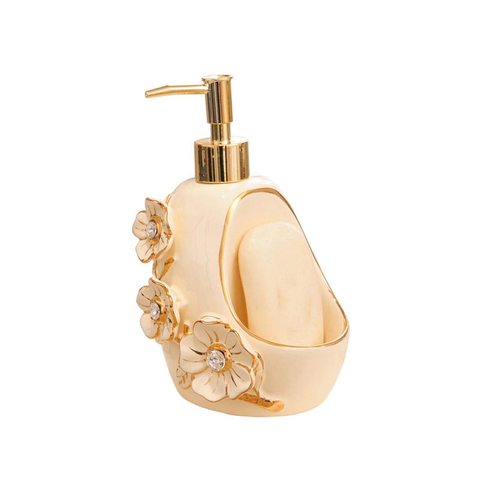 Premium Countertop Soap Dispenser with Caddy - Elegant European Style Lotion Bottle for Kitchen & Bathroom | Manual Soap Pump for Shampoo, Dish Soap & Hand Wash | Space-Saving Sink Organizer for Home & Office Use