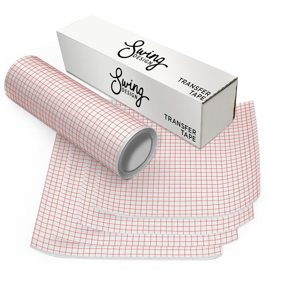 48 Pack Swing Design Gridded Smooth Release Transfer Tape - Perfect for Vinyl Decals, Stickers, and DIY Craft Projects
