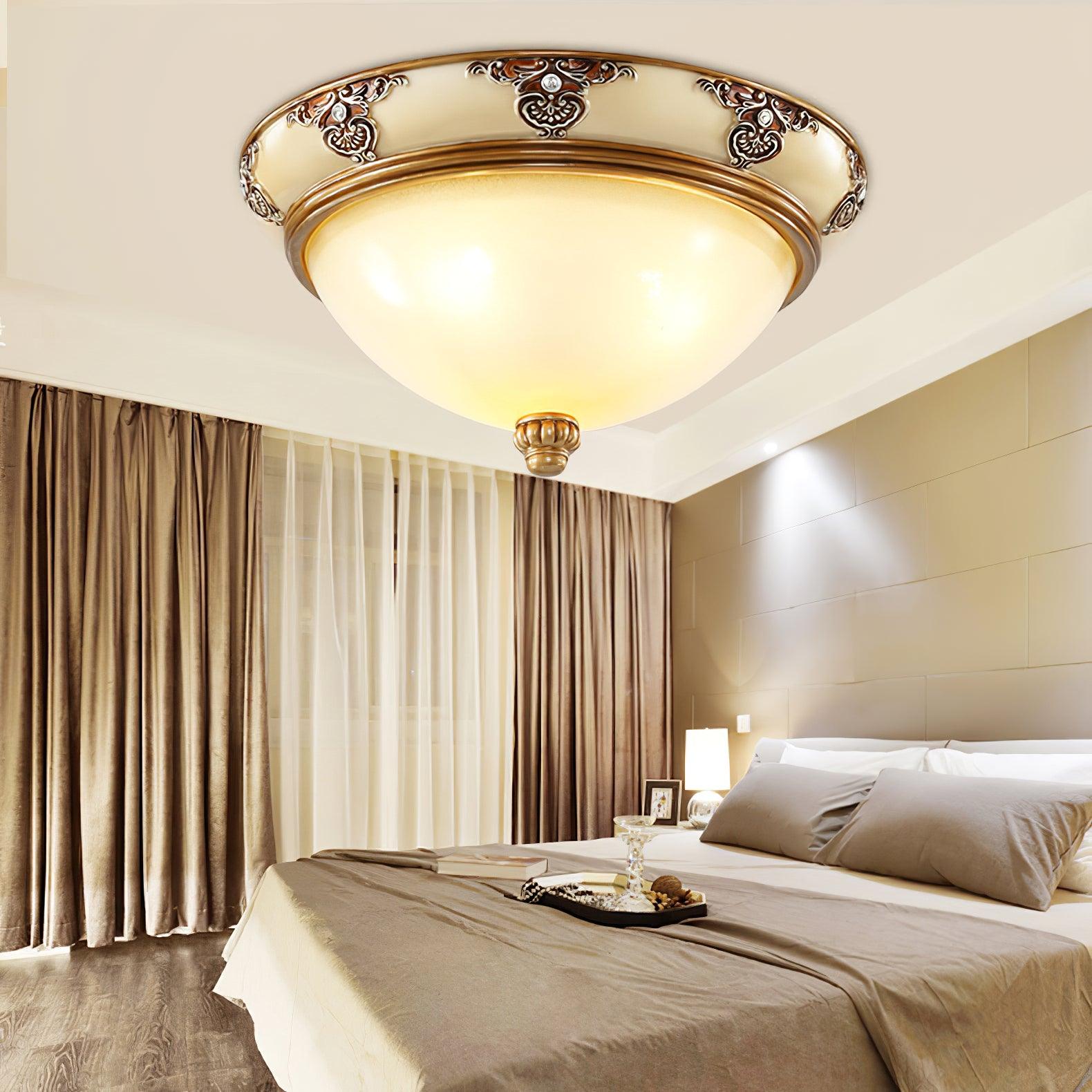 Brahm Flush Mount Ceiling Light Fixture - Modern LED Lighting for Bedroom, Living Room, and Hallway