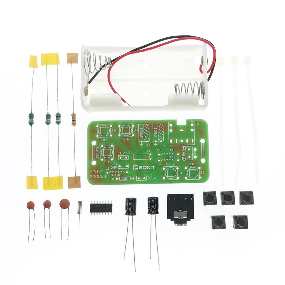 KOKSII 76-108MHz FM Stereo Radio Receiver Module - Adjustable DIY Kit for Wireless Audio Projects | Perfect for Home DIY Electronics, School Science Experiments & Hobbyist Builds