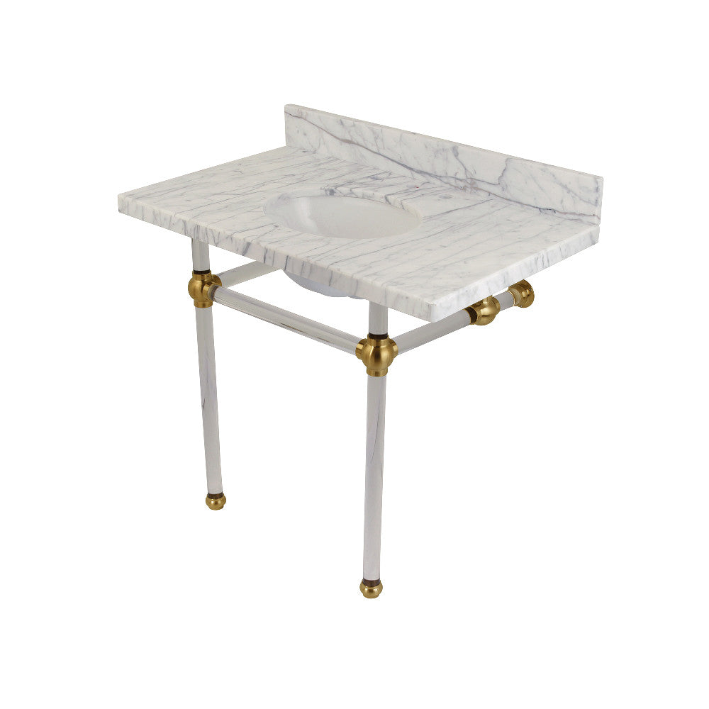 Templeton Console Sink - Modern Bathroom Vanity Sink with Fauceture Design for Powder Room, Guest Bath & Luxury Home Decor