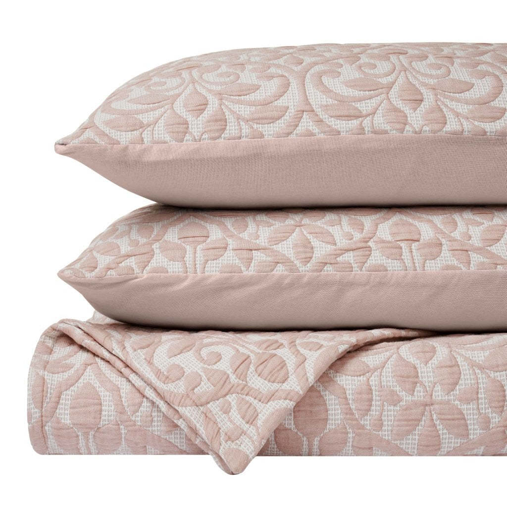 Premium Vineyard Cotton Blend Medium Weight Matelasse Woven Coverlet - Soft Bedspread for Master Bedroom, Guest Room & Luxury Hotels