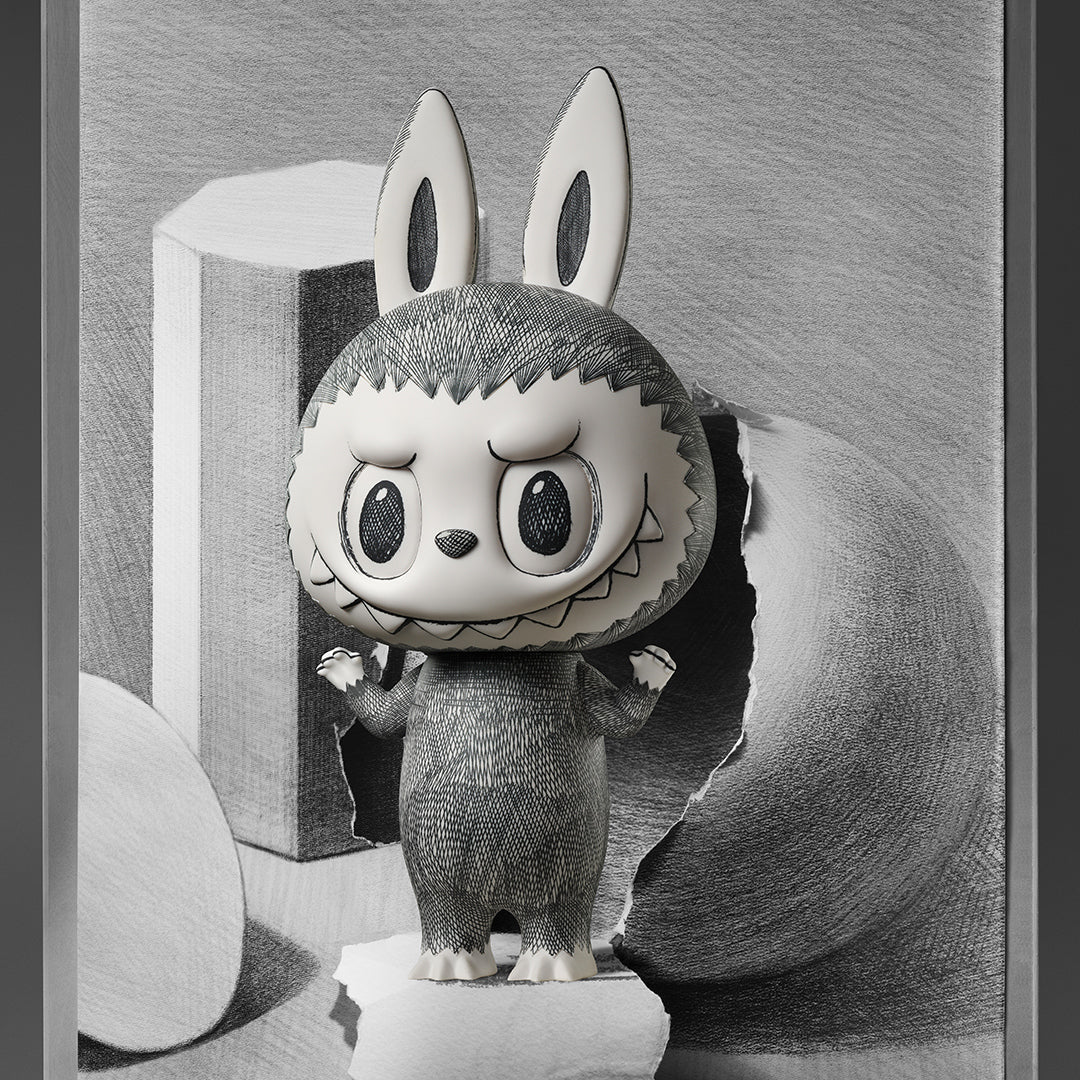 POP MART Mega Labubu Sketch 400% Collectible Vinyl Figure - Limited Edition Art Toy for Display & Home Decor - Perfect for Anime Fans, Kawaii Lovers & Pop Culture Collectors