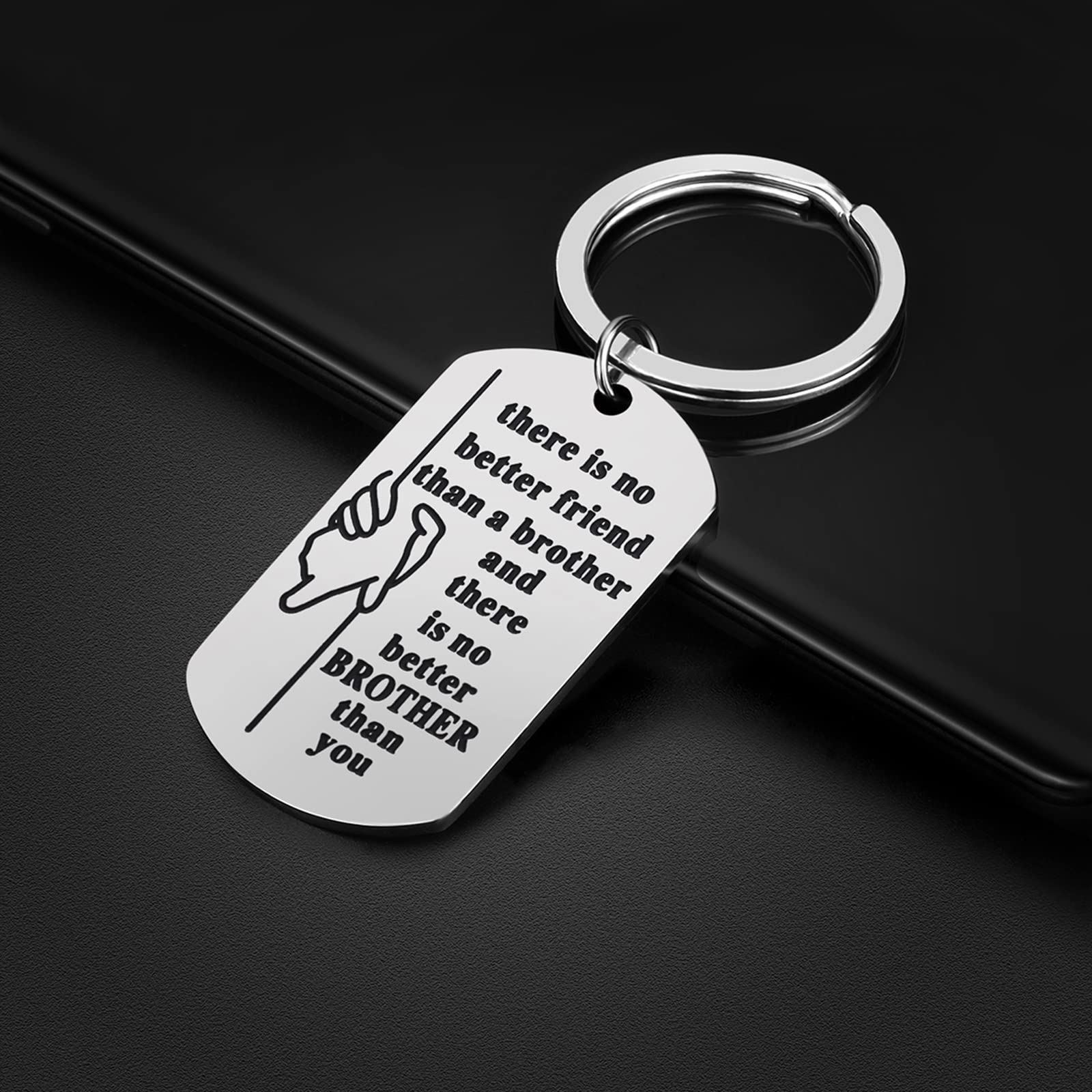 iJuqi Brother Sister Keychain Gift - Engraved Heart Keepsake for Birthday, Christmas & Anniversary | Perfect for Siblings, Couples & Best Friends